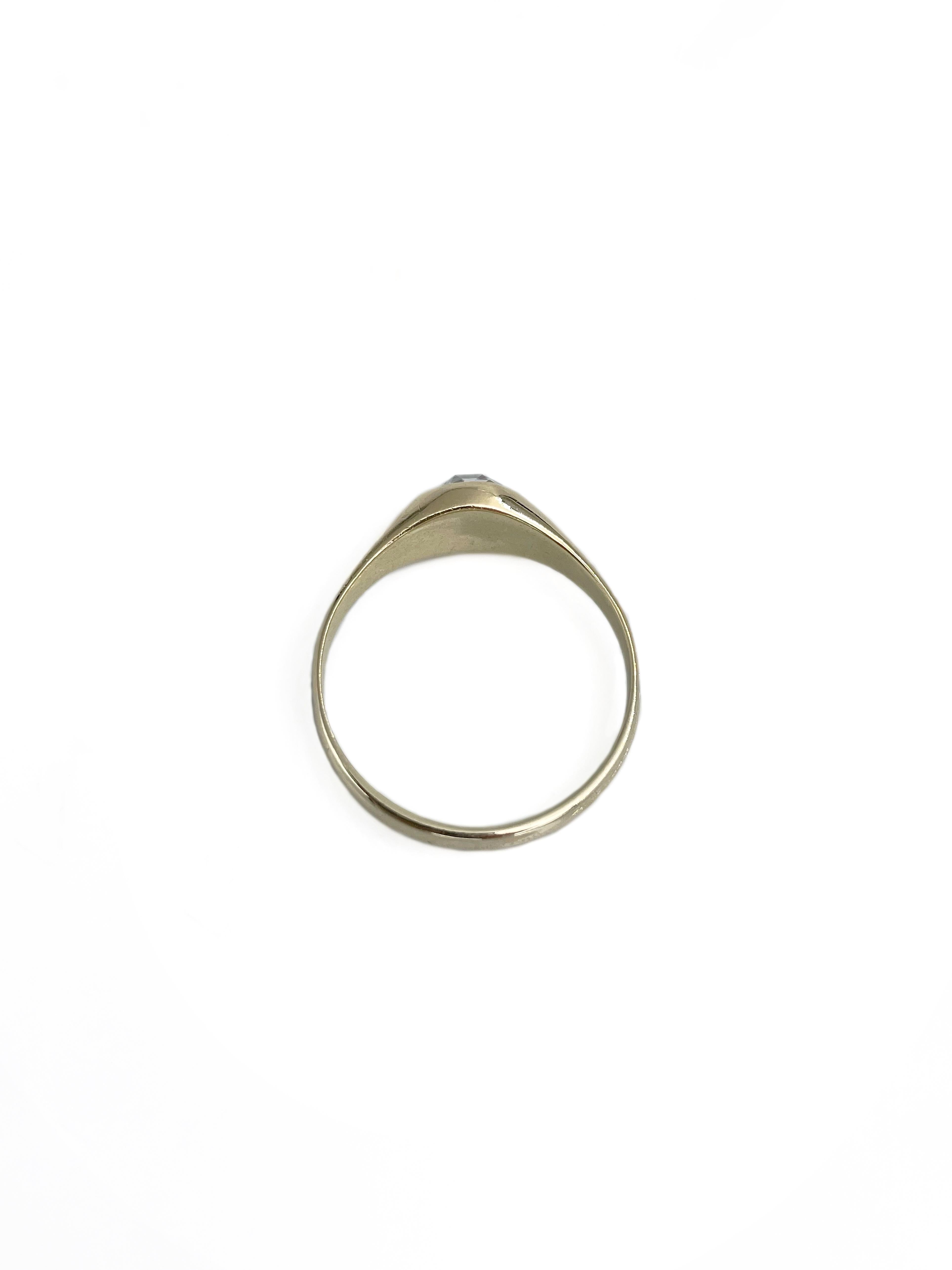 Victorian 18 Karat Gold Rose Cut Diamond Engagement Solitaire Ring For Sale 1