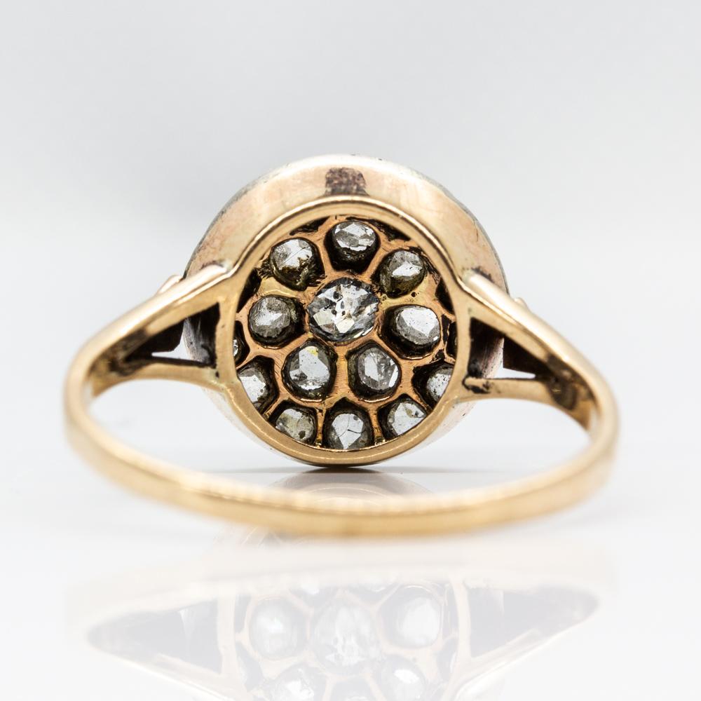 Victorian 18 Karat Gold Rose cut Diamonds Ring (Viktorianisch)
