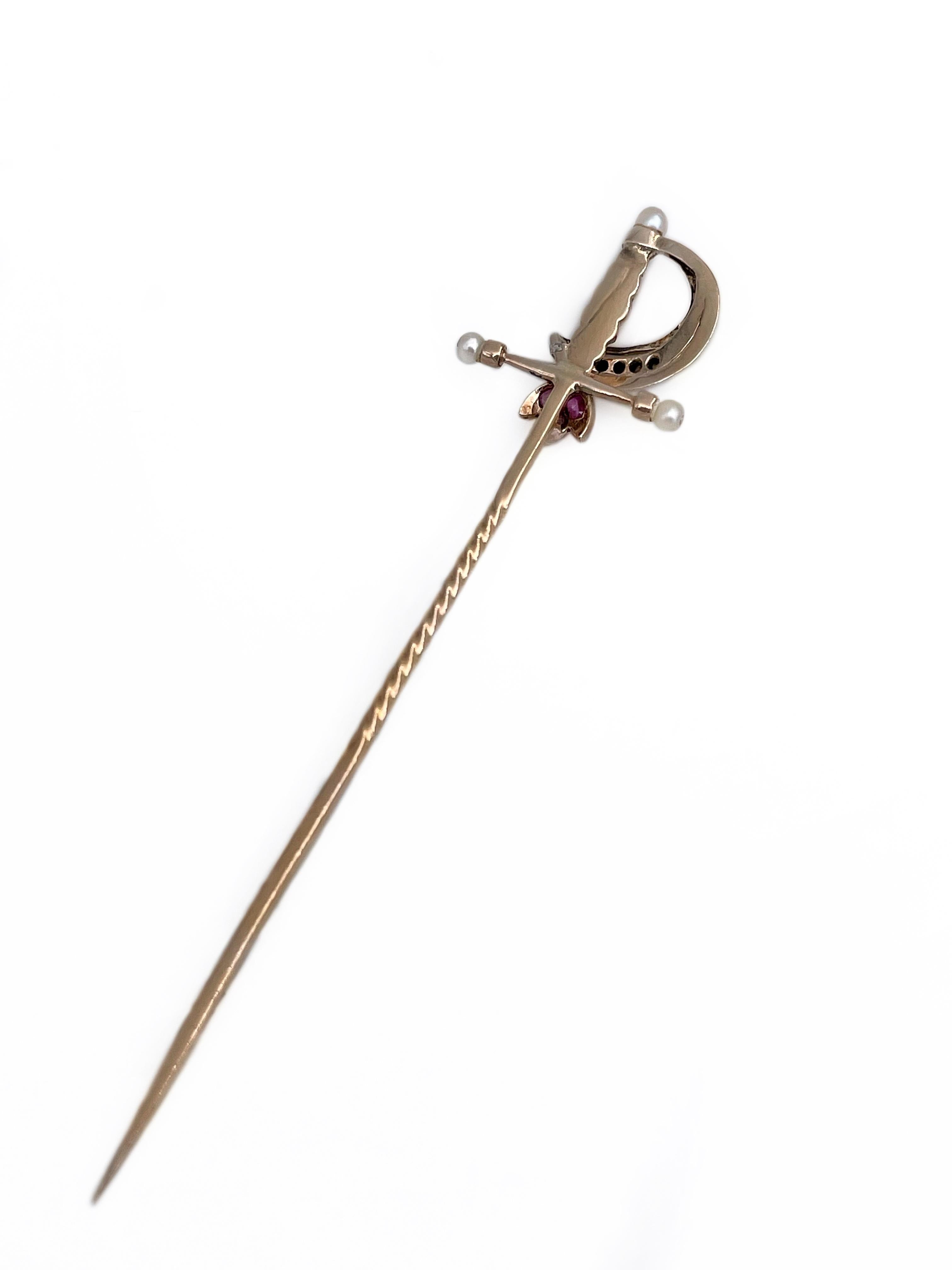sword brooch pin