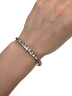Bracciale vittoriano con cerniera in oro 18 carati TW ~3 carati Diamonds Mine Cut