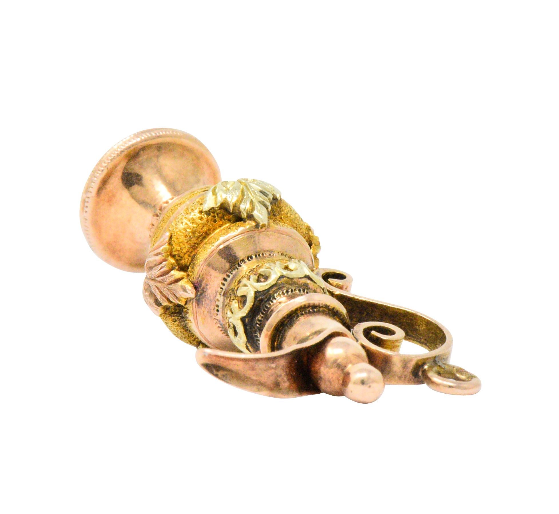 Victorian 18 Karat Tri-Color Gold Ewer Charm 1