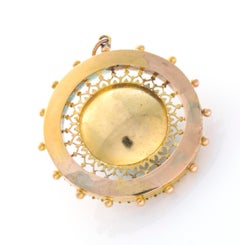 Victorian 18 Karat Turquoise Diamond Pendant