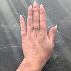 Viktorianischer 18 Karat Gelbgold Antiker Unisex Ehering