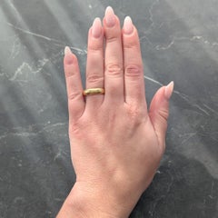 Anello vittoriano in oro giallo 18 carati antico a fascia larga unisex