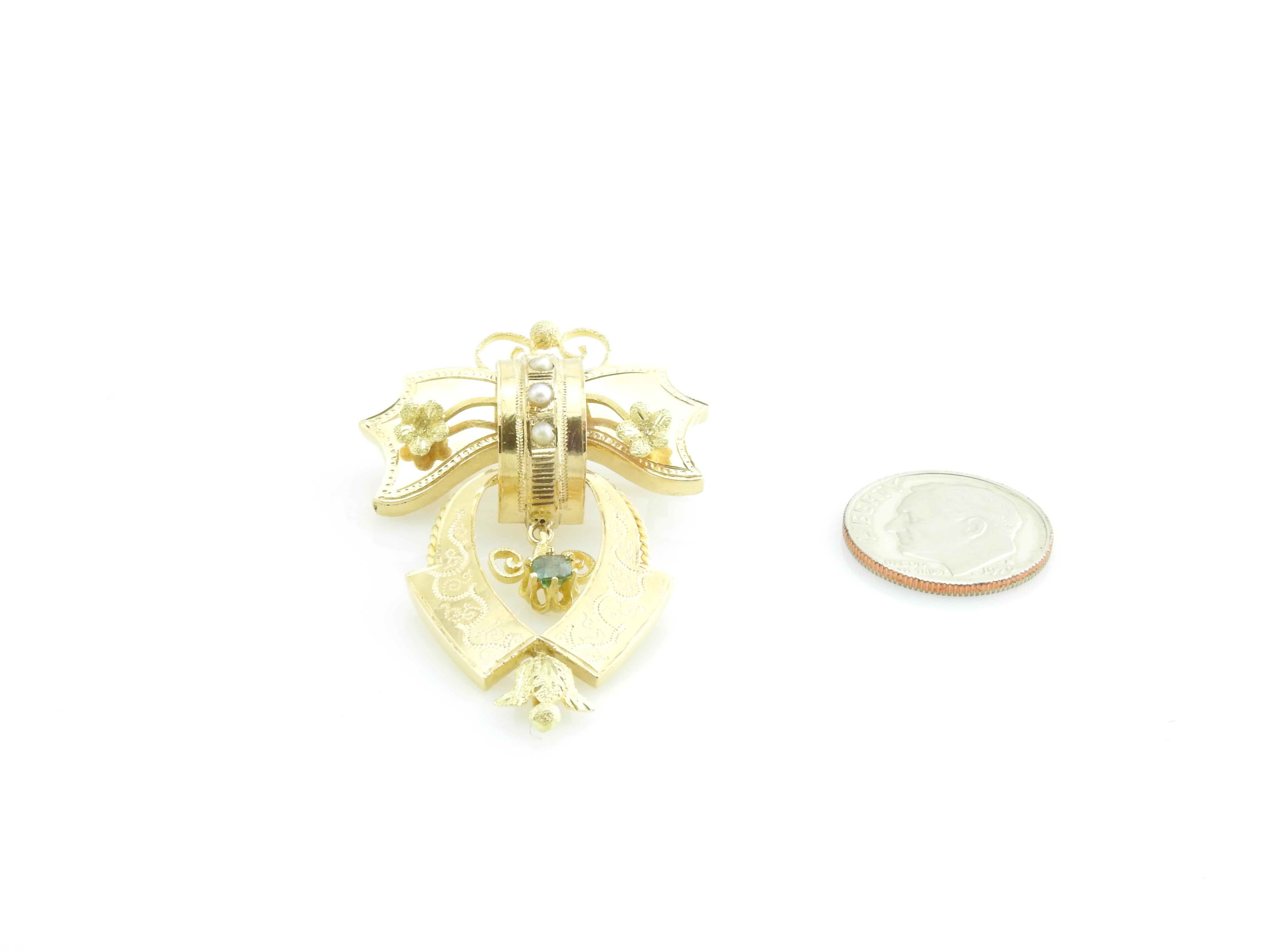  Victorian 18 Karat Yellow Gold Brooch / Pin 4