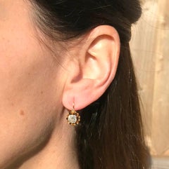 Victorian 1.80 Carat Old Cut Diamond Earrings