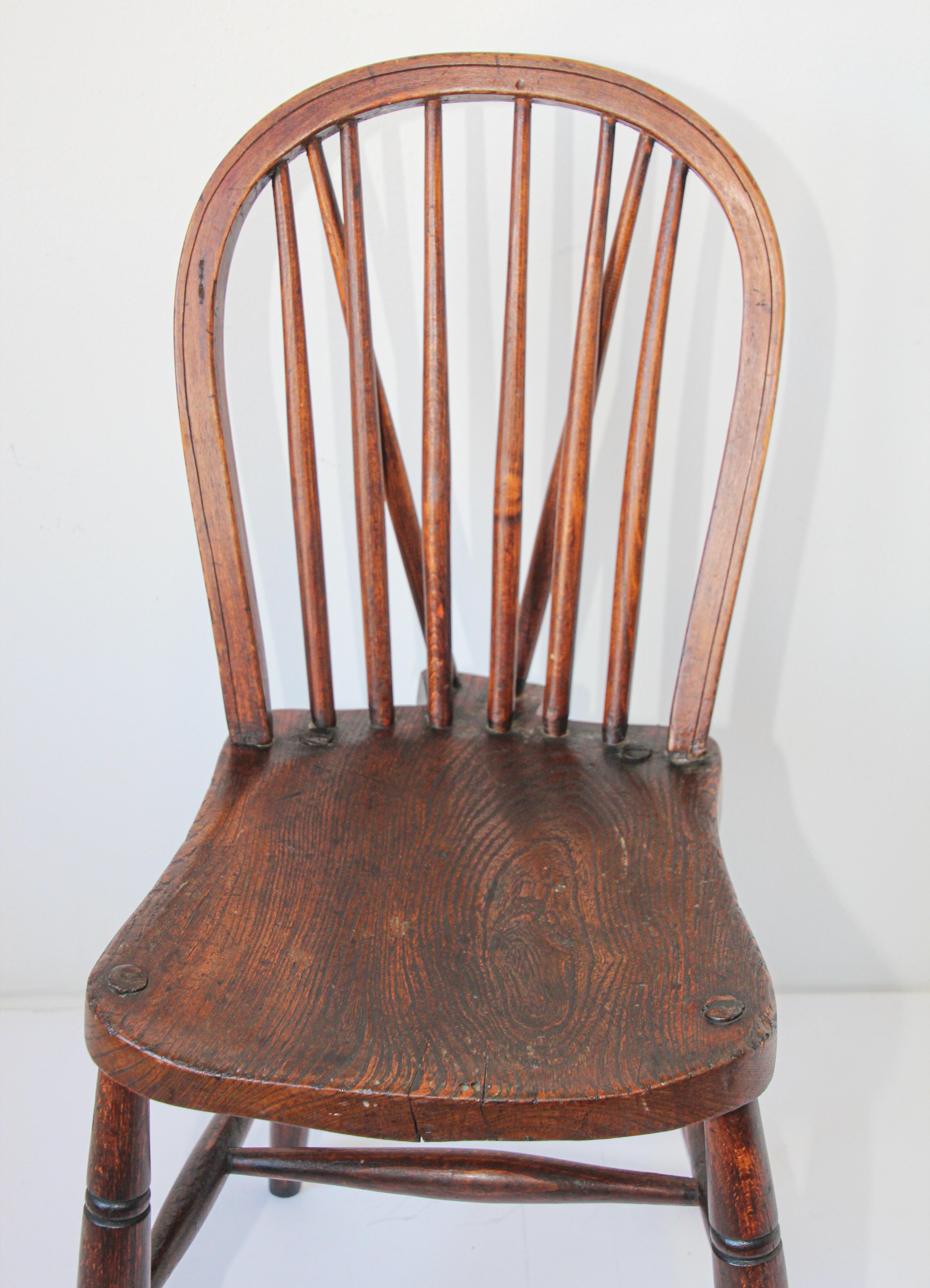 Victorian 1840 Hoop Back Windsor Chair High Wycombe For Sale 2