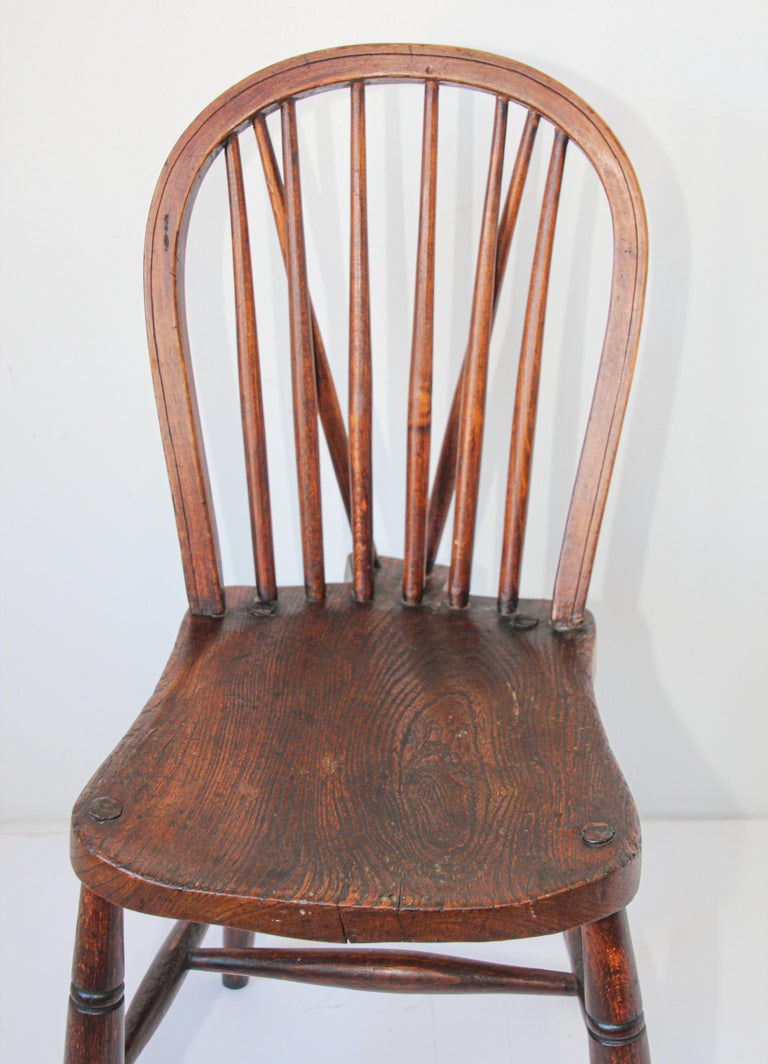 Victorian 1840 Hoop Back Windsor Chair High Wycombe For Sale 5