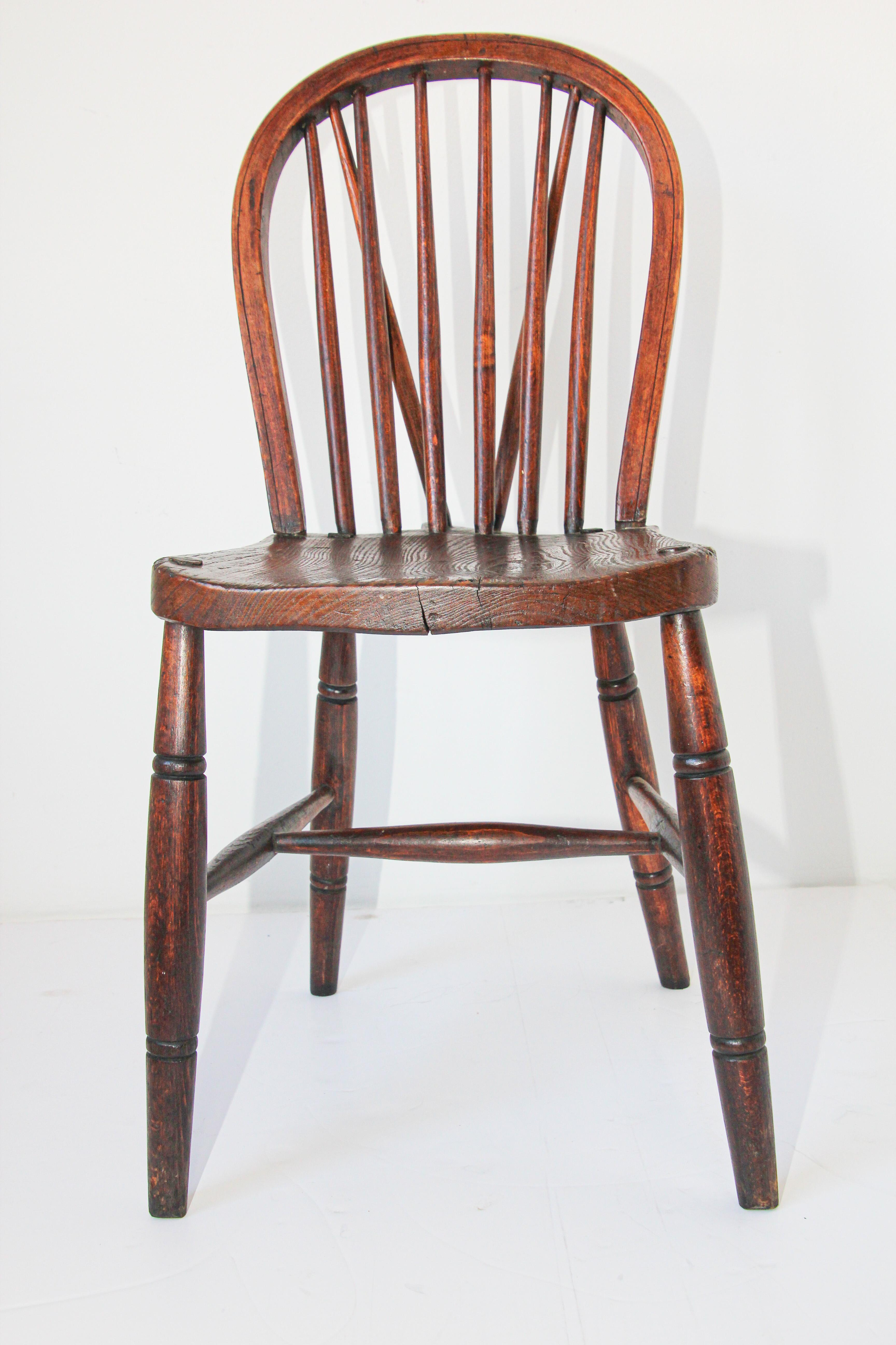 Victorian 1840 Hoop Back Windsor Chair High Wycombe For Sale 5