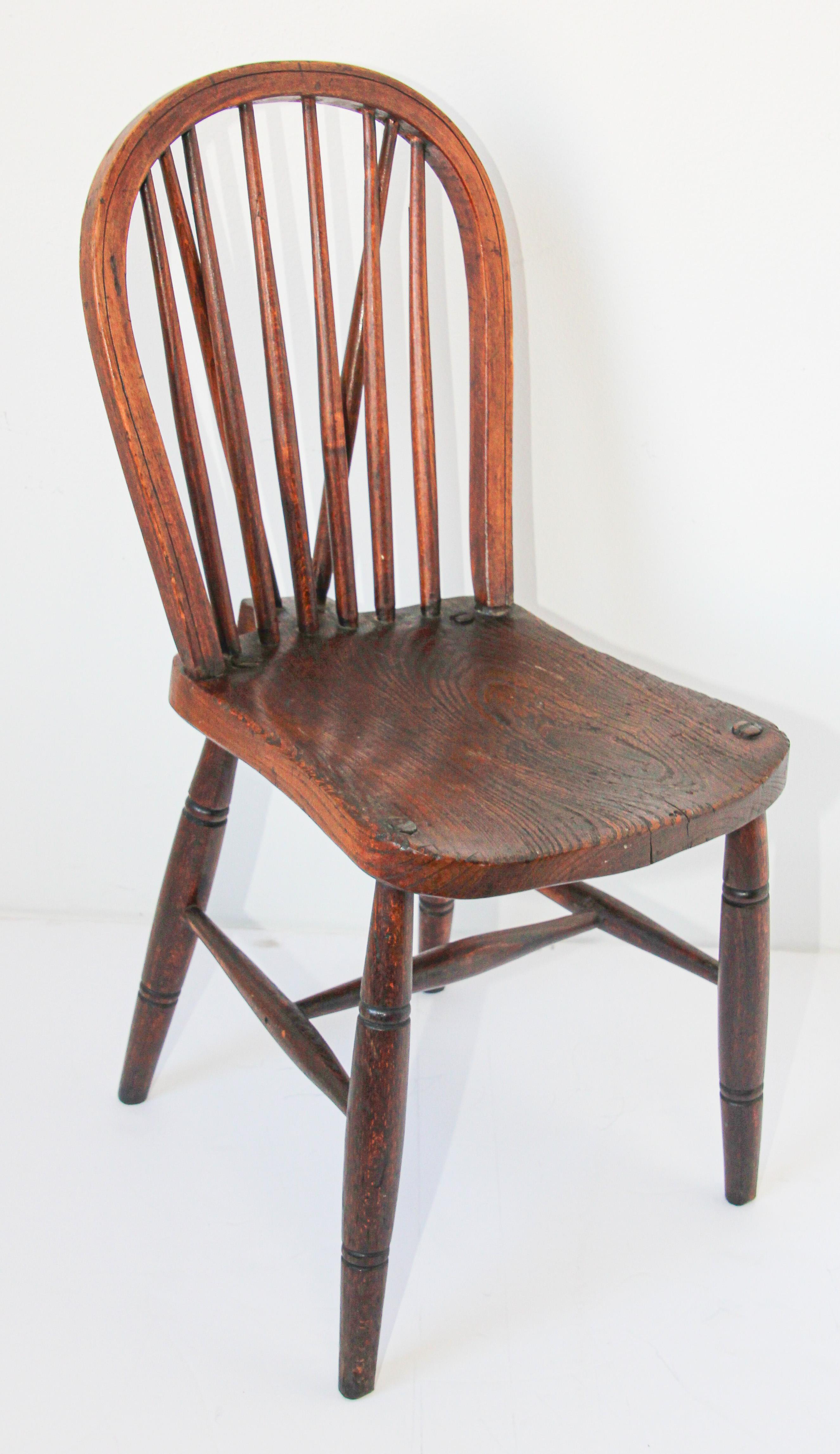 Victorian 1840 Hoop Back Windsor Chair High Wycombe For Sale 9