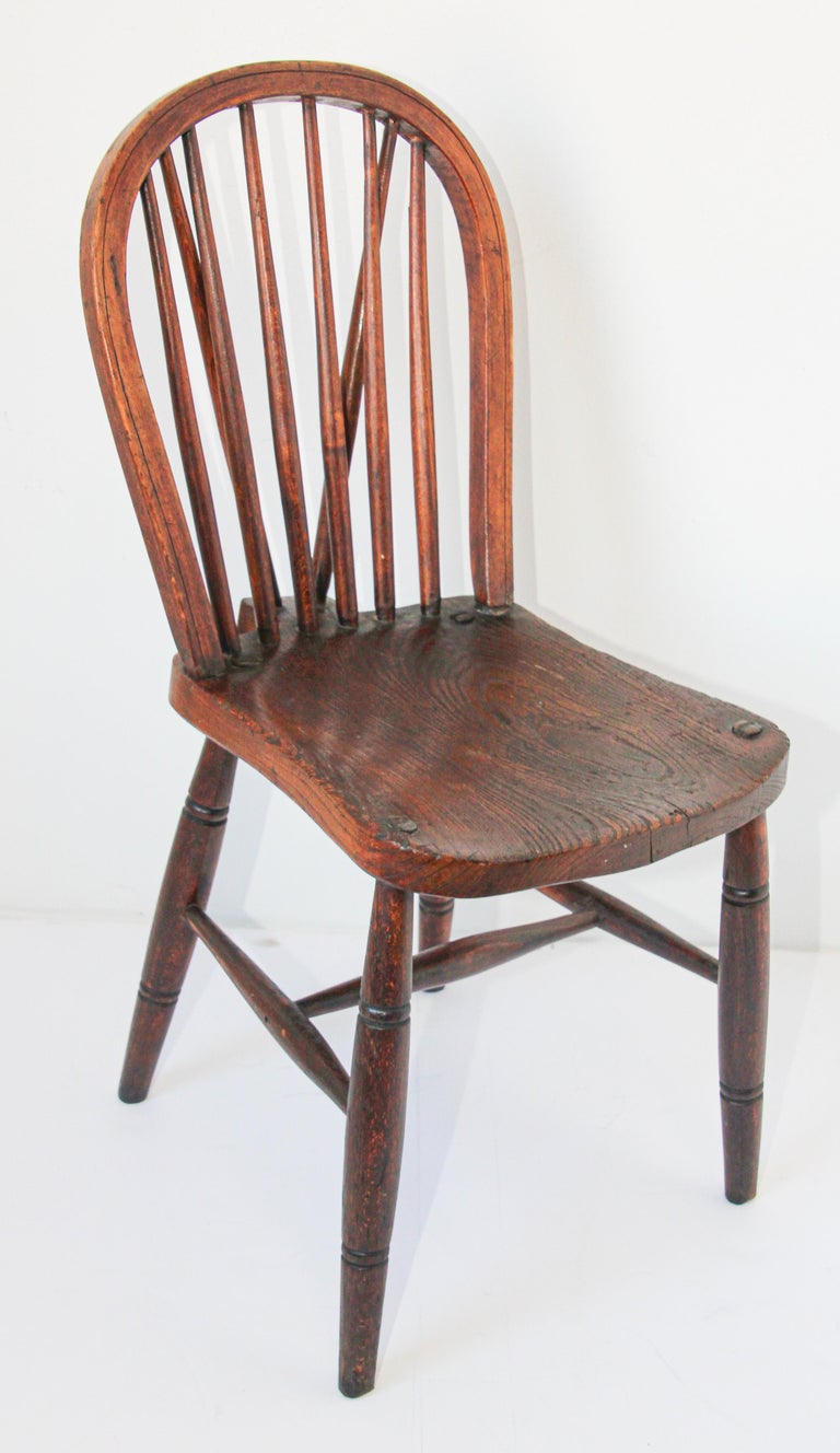 Victorian 1840 Hoop Back Windsor Chair High Wycombe For Sale 12