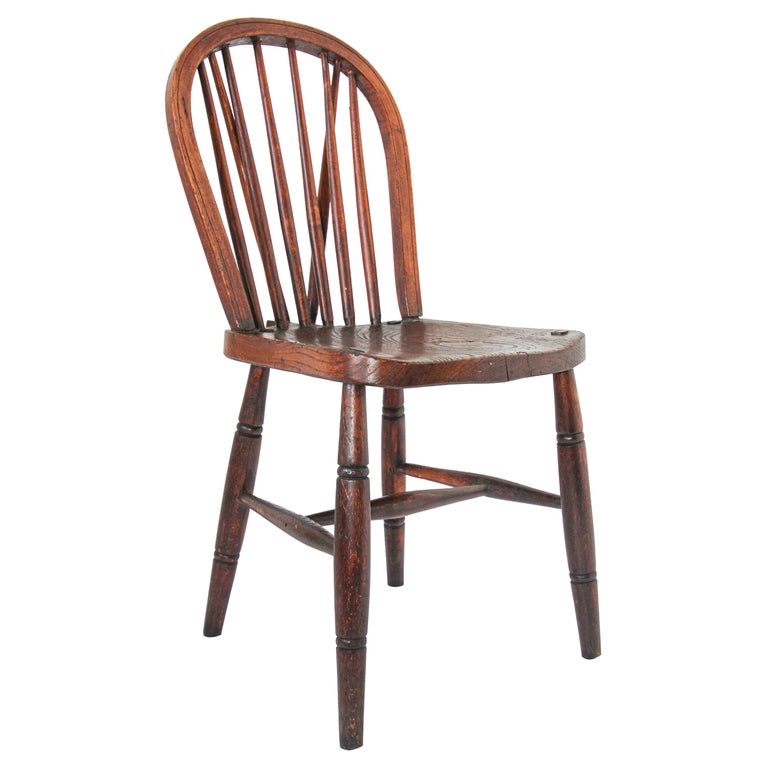 Victorian 1840 Hoop Back Windsor Chair High Wycombe For Sale