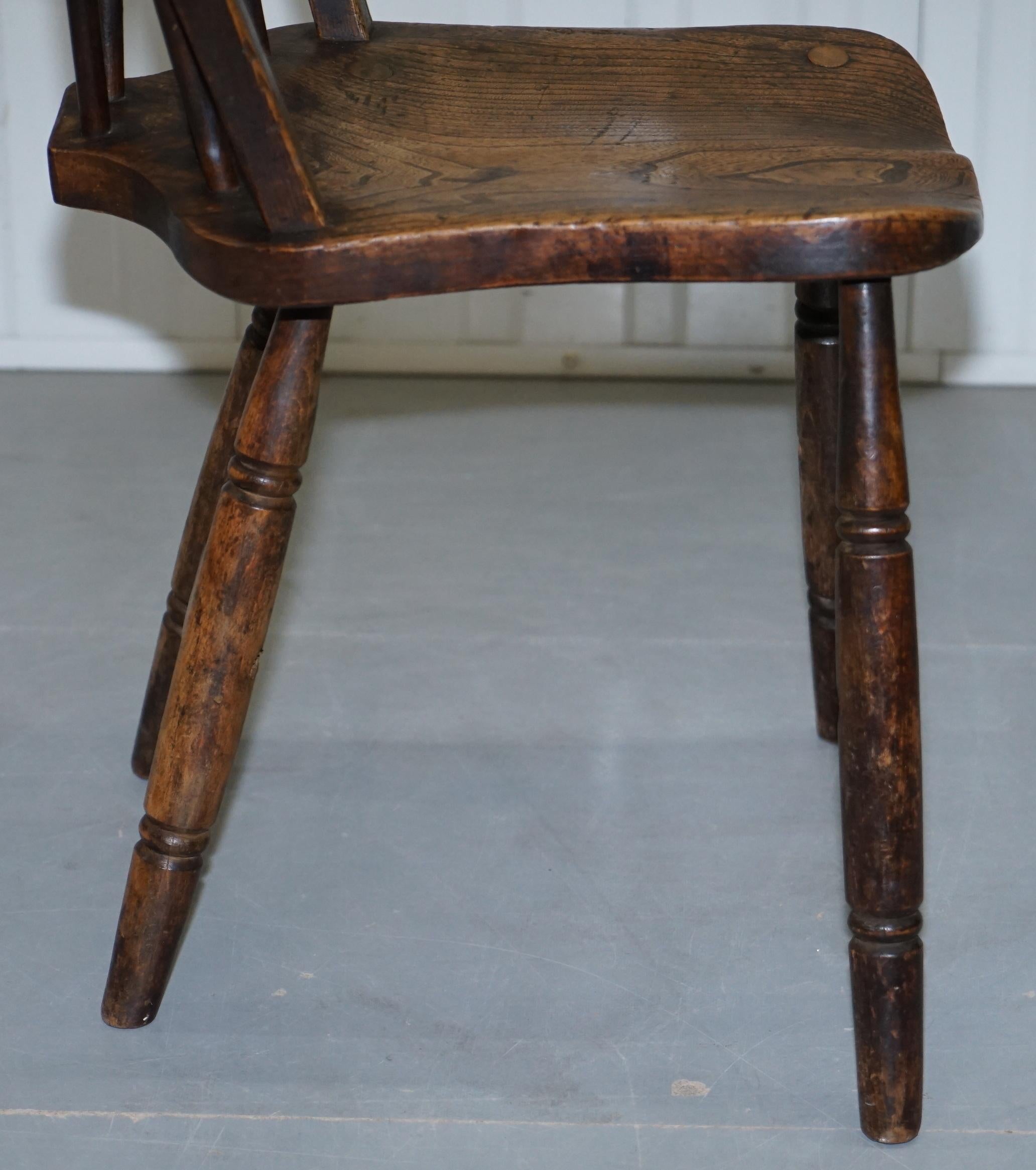 Victorian 1840 Hoop Back Windsor Chair High Wycombe Glenister for Restoration 1