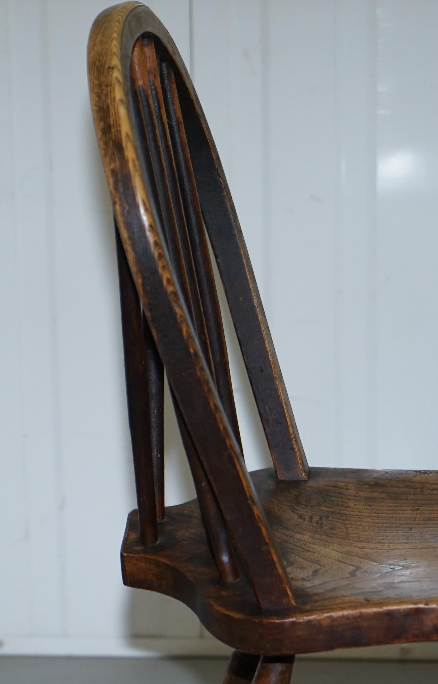 Victorian 1840 Hoop Back Windsor Chair High Wycombe Glenister for Restoration 2