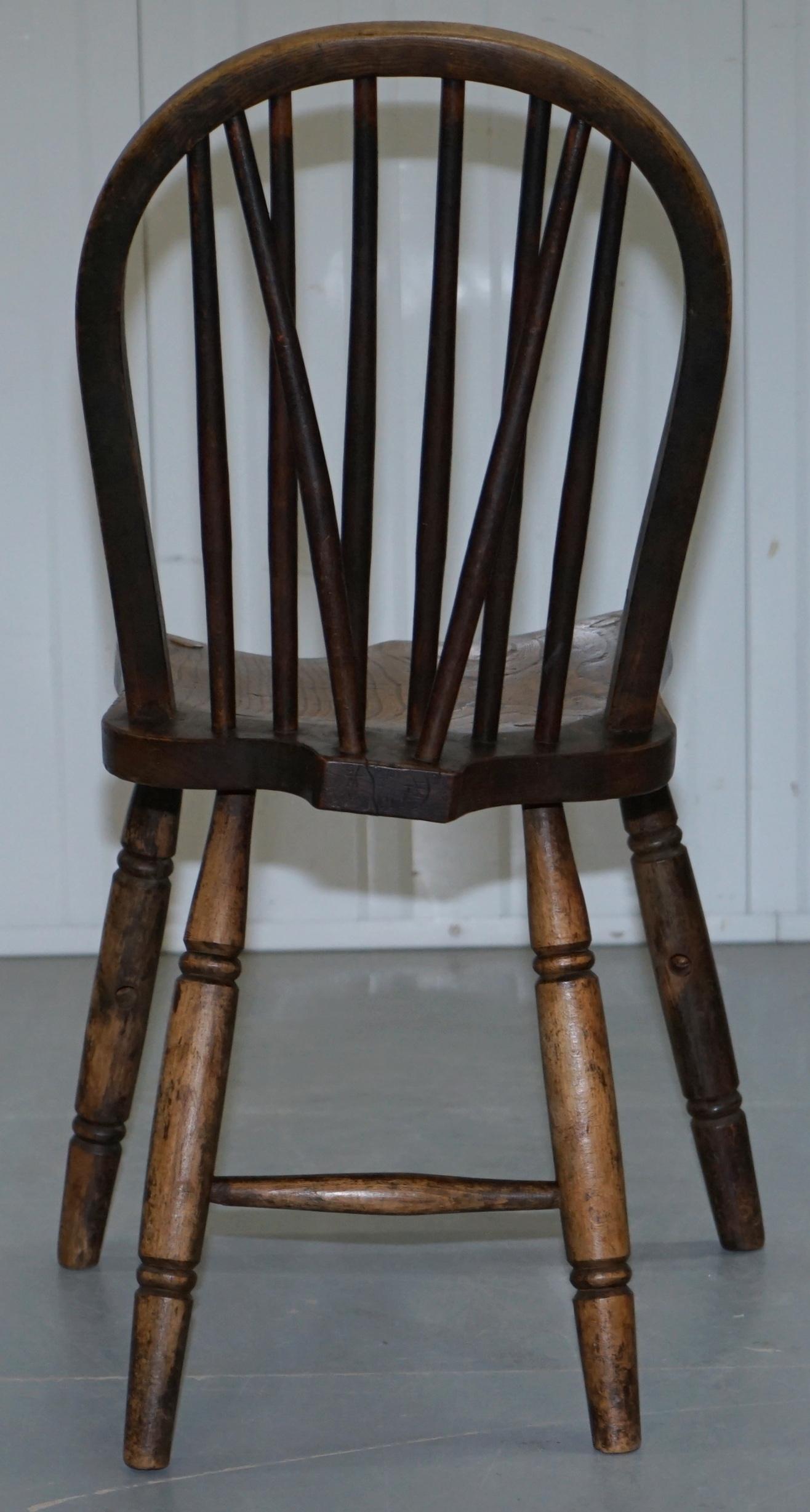 Victorian 1840 Hoop Back Windsor Chair High Wycombe Glenister for Restoration 3