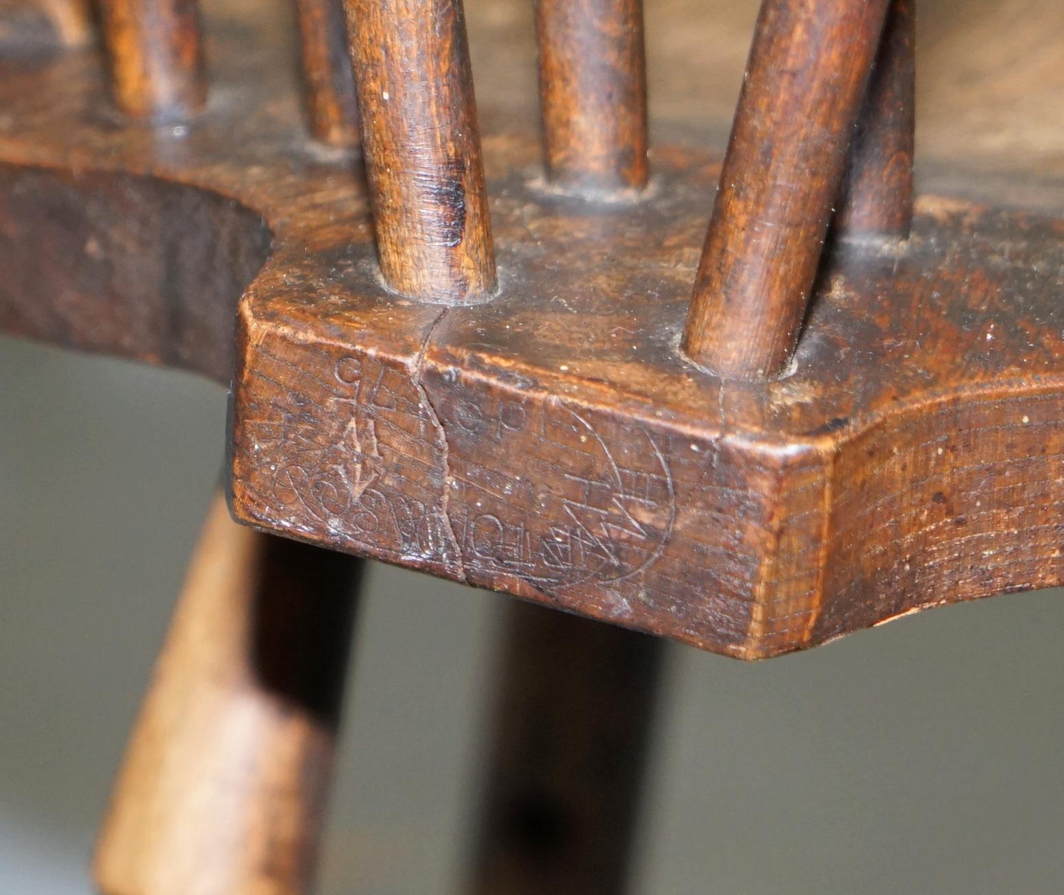 Victorian 1840 Hoop Back Windsor Chair High Wycombe Glenister for Restoration 5