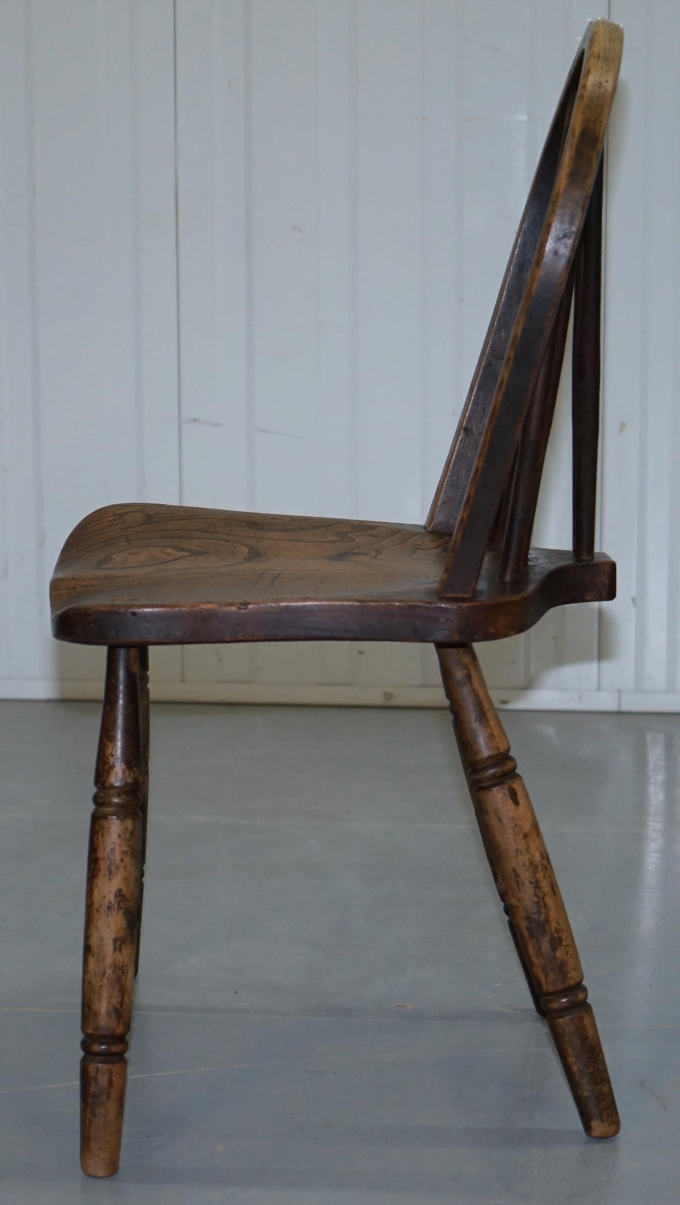 Victorian 1840 Hoop Back Windsor Chair High Wycombe Glenister for Restoration 6