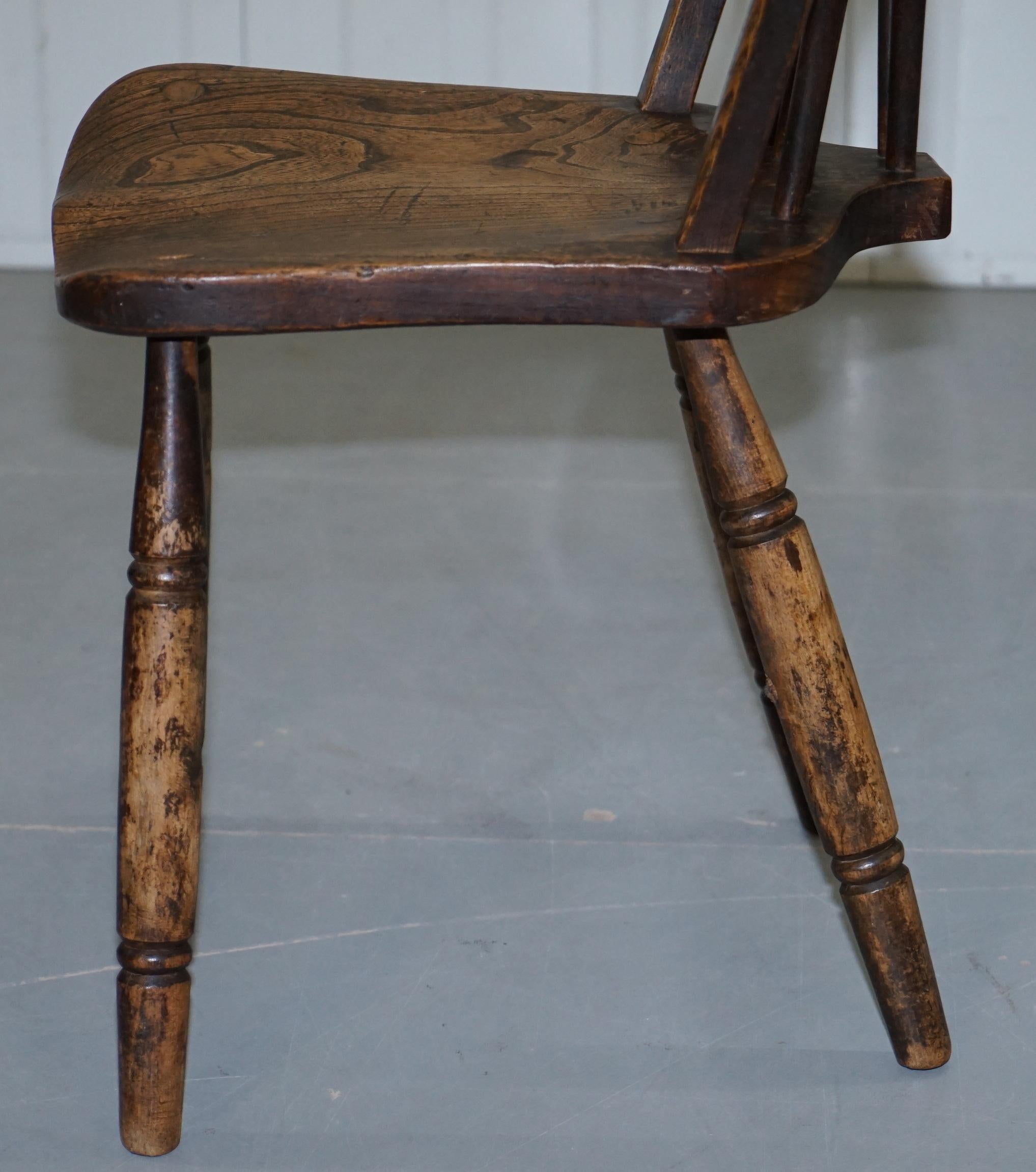 Victorian 1840 Hoop Back Windsor Chair High Wycombe Glenister for Restoration 7
