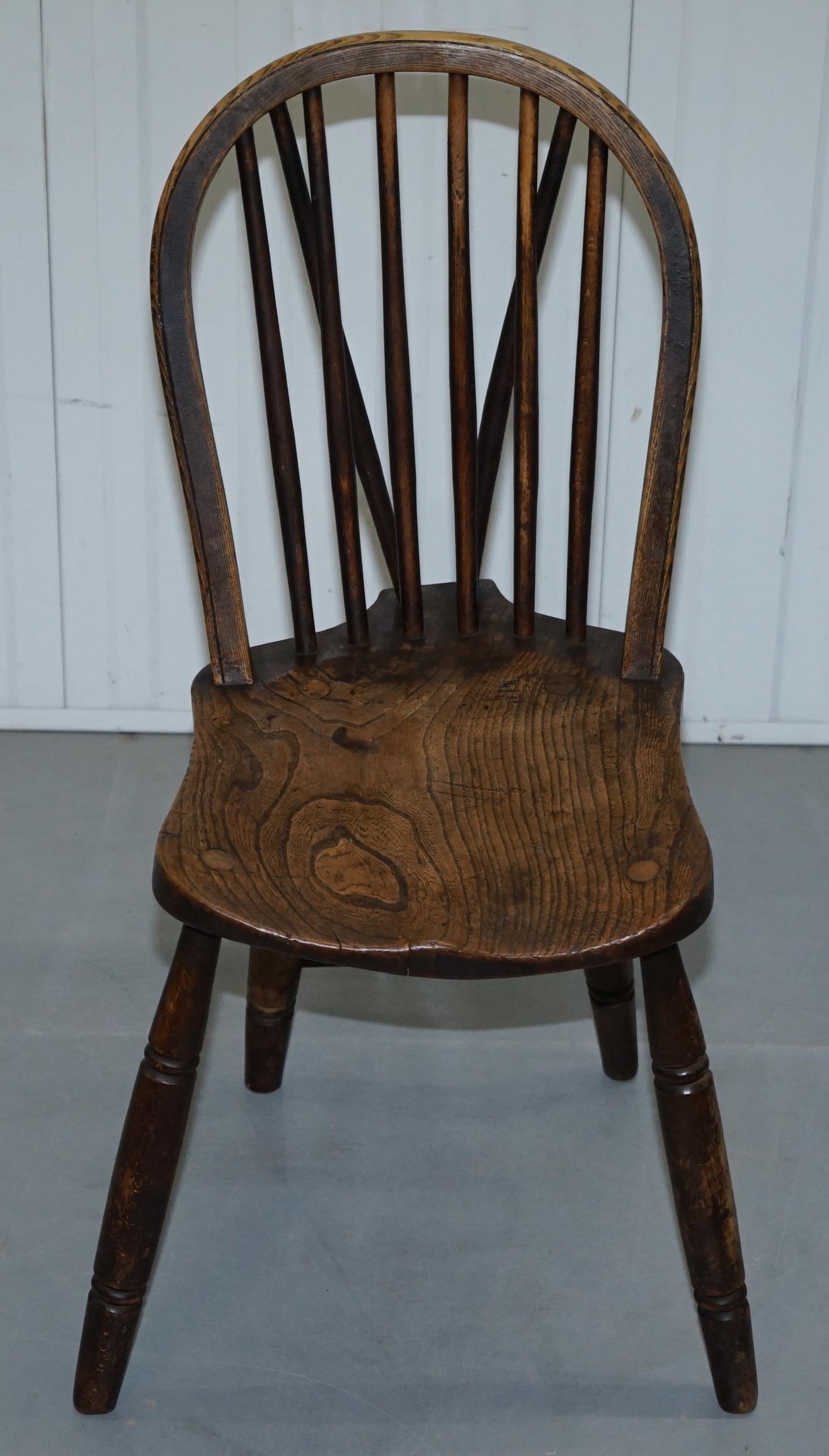 We are delighted to offer for sale this very rare original Glenister early Victorian elm Windsor hoop back dining chair, circa 1840 from High Wycombe for restoration 

I have a pair of these listed under my other items in excellent order 

The