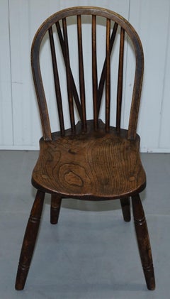Victorian 1840 Hoop Back Windsor Chair High Wycombe Glenister for Restoration