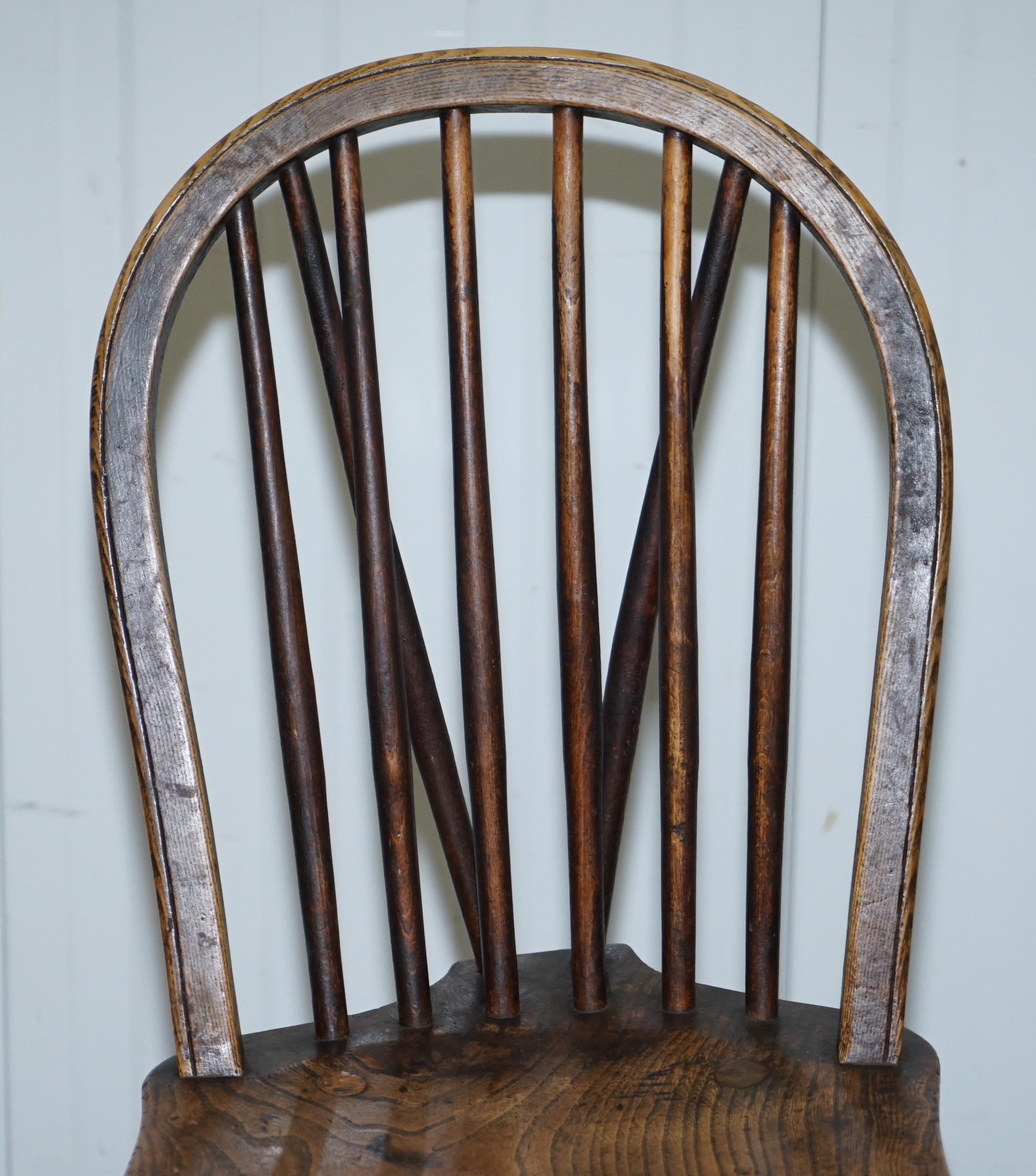 English Victorian 1840 Hoop Back Windsor Chair High Wycombe Glenister for Restoration
