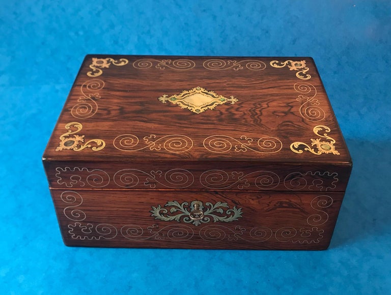 Victorian 1850 Rosewood Jewelry Box at 1stDibs