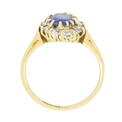 Victorian 1.85ct Sapphire and Diamond Cluster, c.1880s