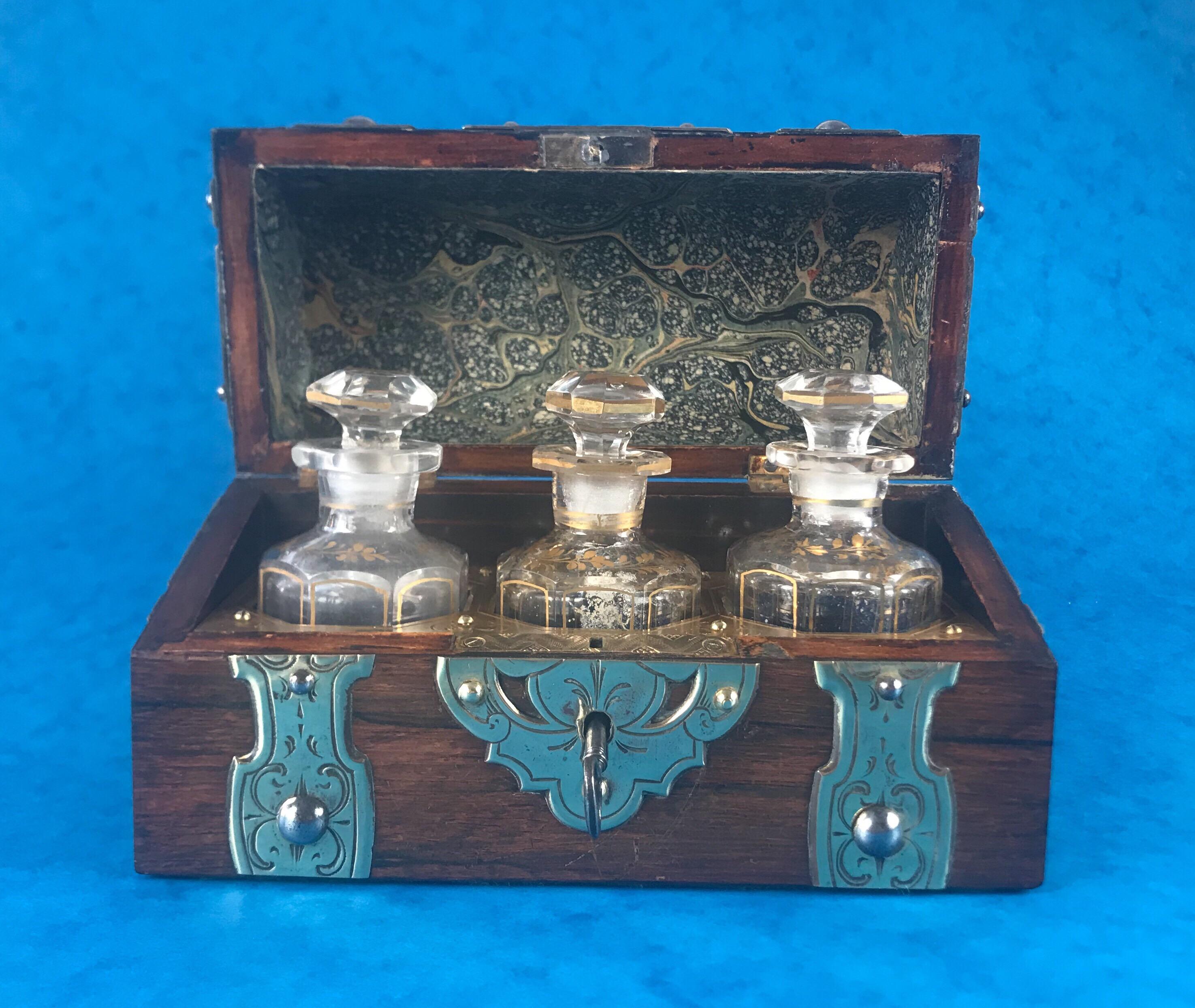 Victorian 1860 Brass Bound Rosewood Perfumery 5