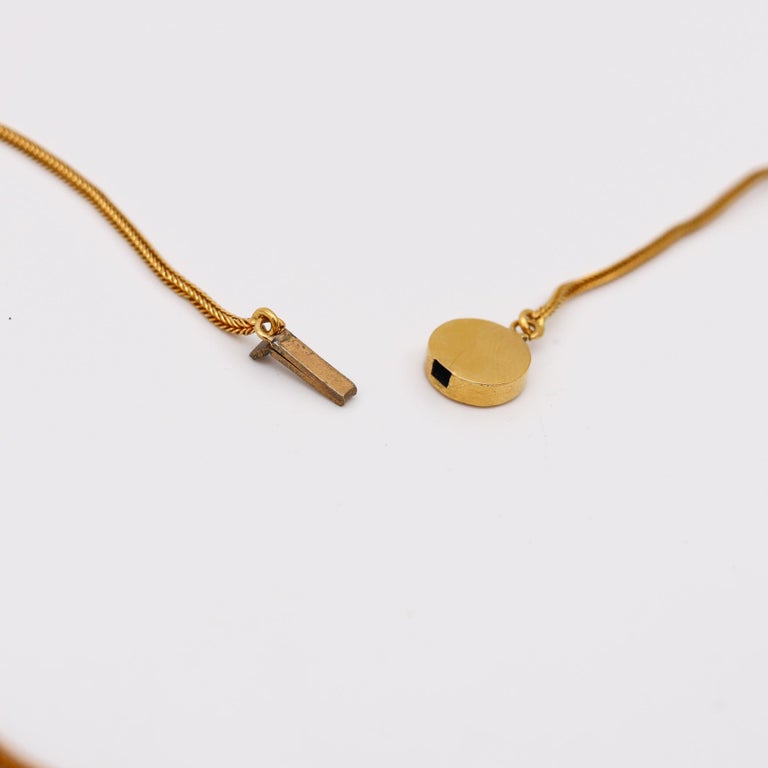 Victorian 1870 Festoon Fringe Necklace 18Kt Yellow Gold