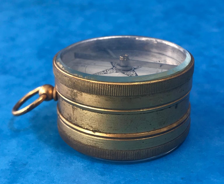 Victorian 1870 Pocket Compass and Barometer For Sale at 1stDibs