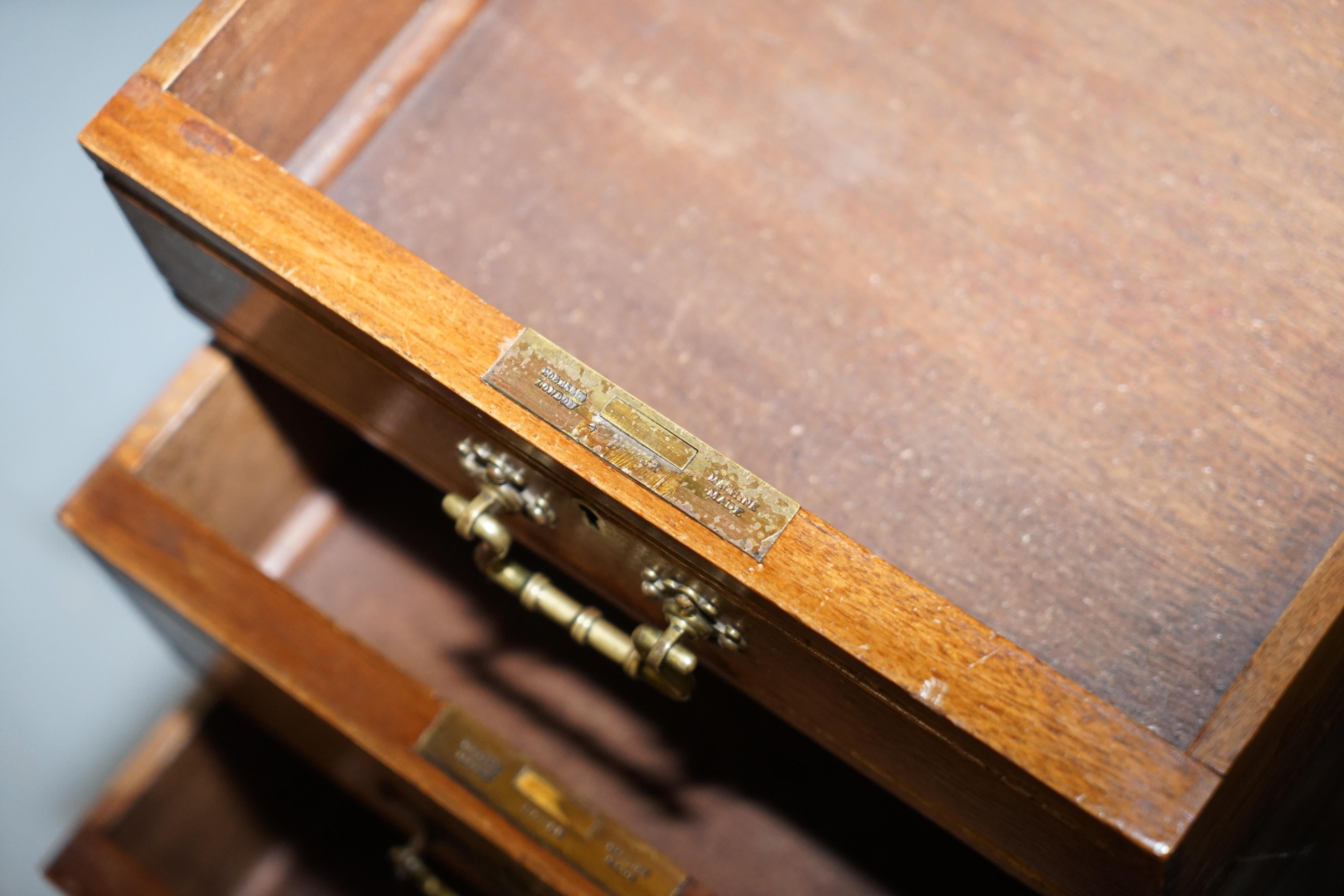 Victorian 1880 Hobbs & Co London Panelled Walnut Desk Enclosed Back Handmade 5