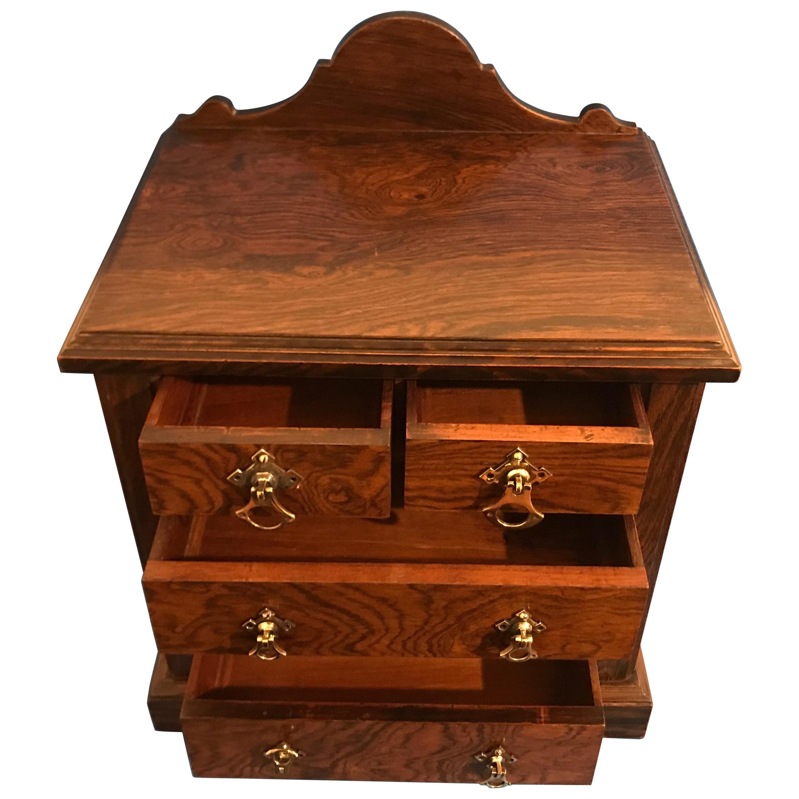 Victorian 1880 Oak  Miniature Chest of Drawers For Sale