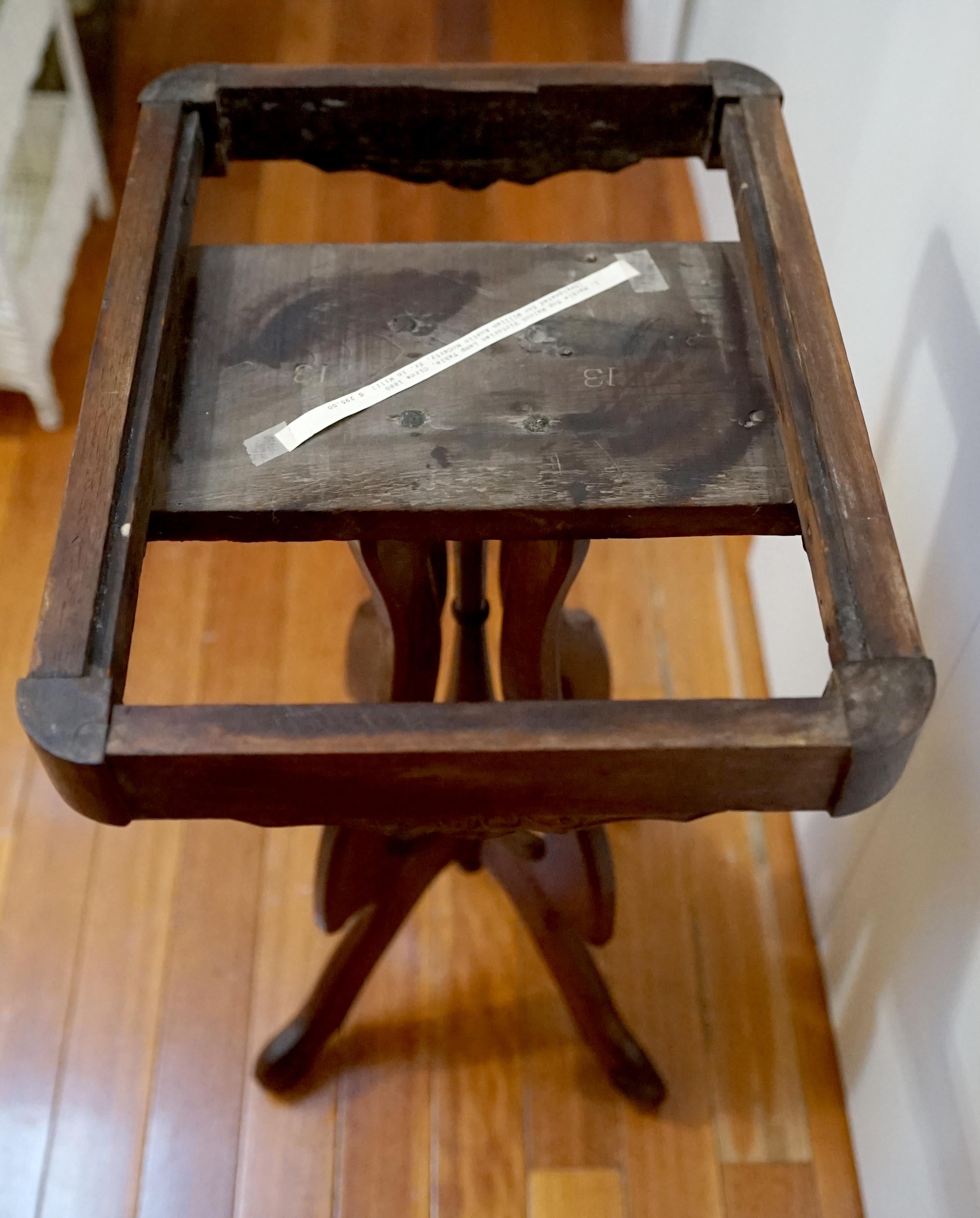 victorian side table marble top