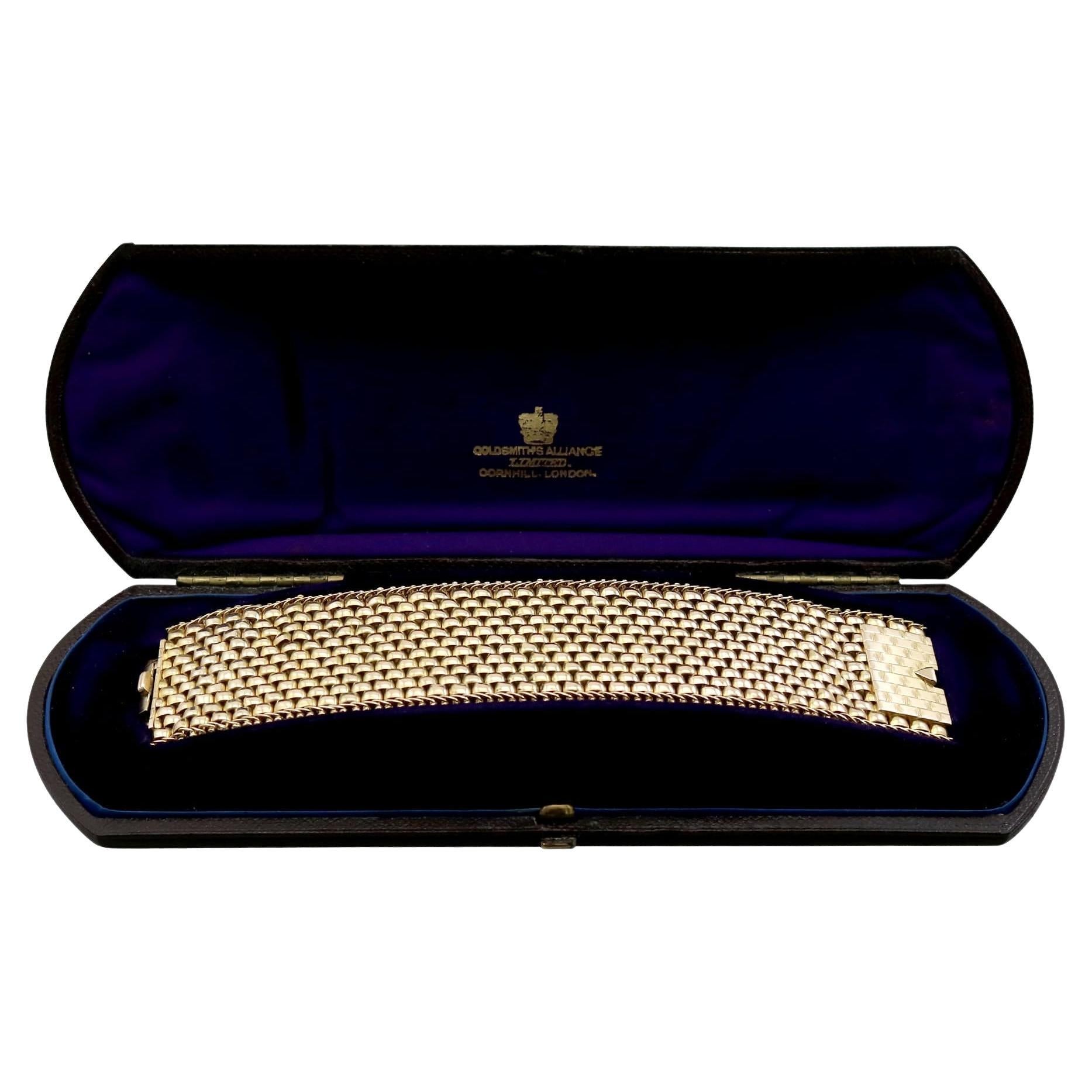 Bracelet victorien des années 1880 en or jaune 15 carats