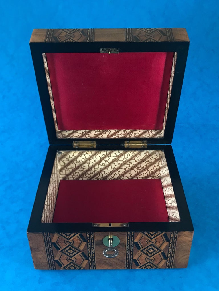 Victorian 18901900 Inlaid Walnut Tunbridge Ware Box at 1stDibs