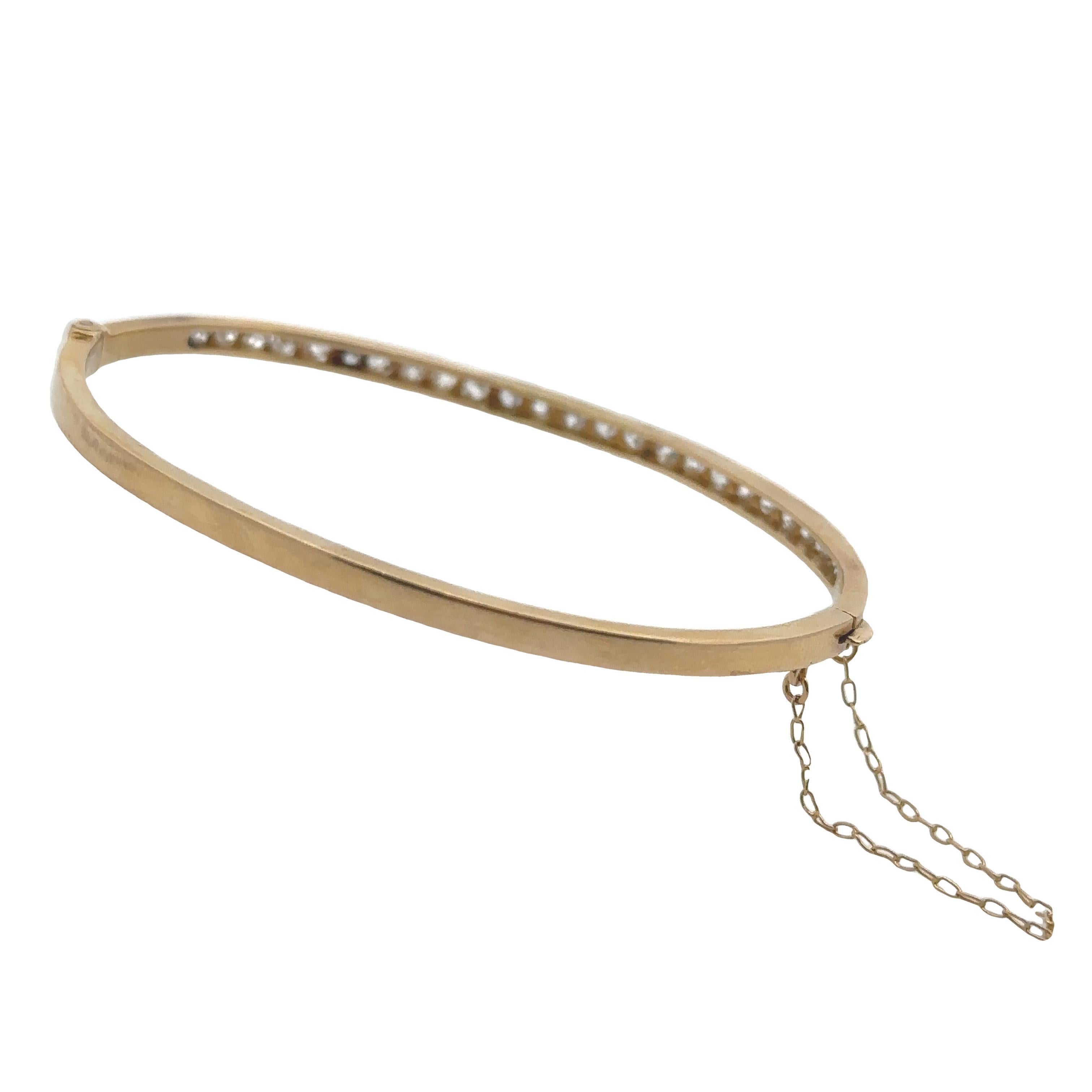 Taille vieille mine Bracelet Victorien 1890 en or jaune 18kt  avec 2,05 cts de diamants en vente