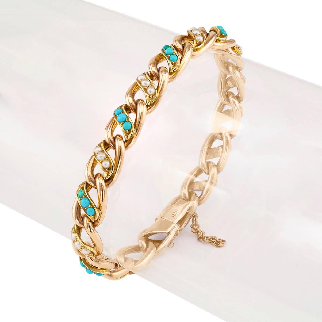 turquoise and gold bracelet