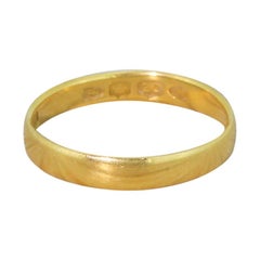 Victorian 1894 22 Karat Yellow Gold Wedding Band