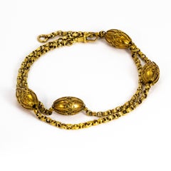 Victorian 18 Carat Gold Orb Necklace