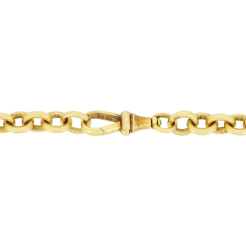 Victorian 18ct Gold Albert Chain, c.1880s In Good Condition For Sale In London, GB