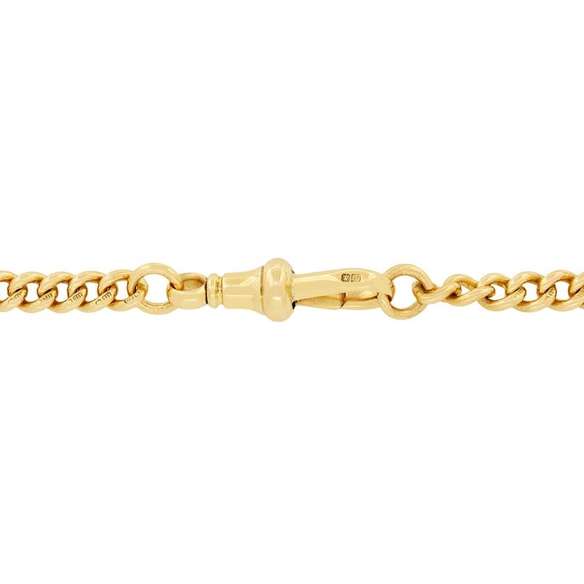 Victorian 18ct Gold Albert Chain, c.1900s In Good Condition For Sale In London, GB