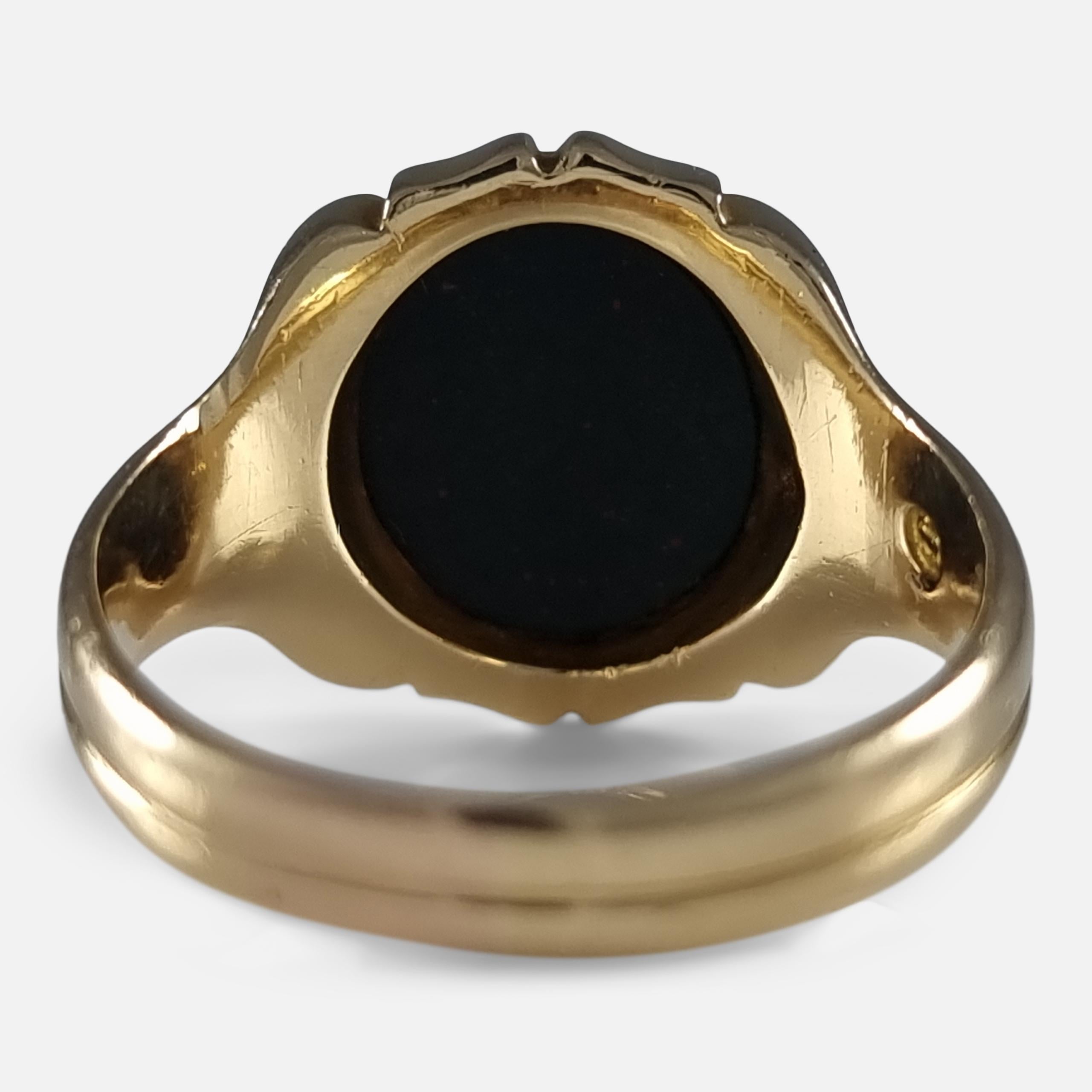 Victorian 18 Carat Gold Bloodstone Signet Ring, 1868 1