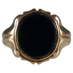 Victorian 18 Carat Gold Bloodstone Signet Ring, 1868