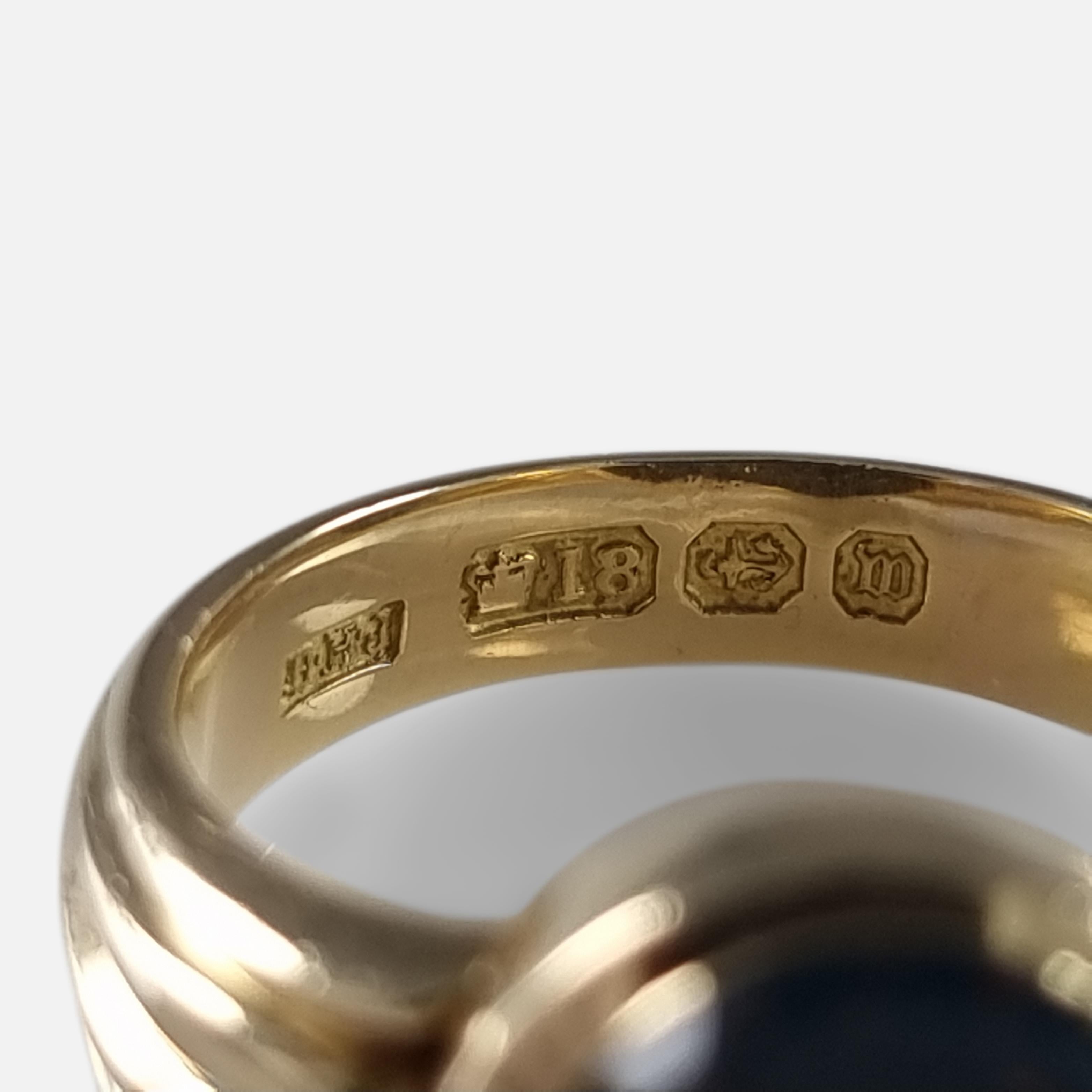 Victorian 18 Carat Gold Bloodstone Signet Ring, 1896 5