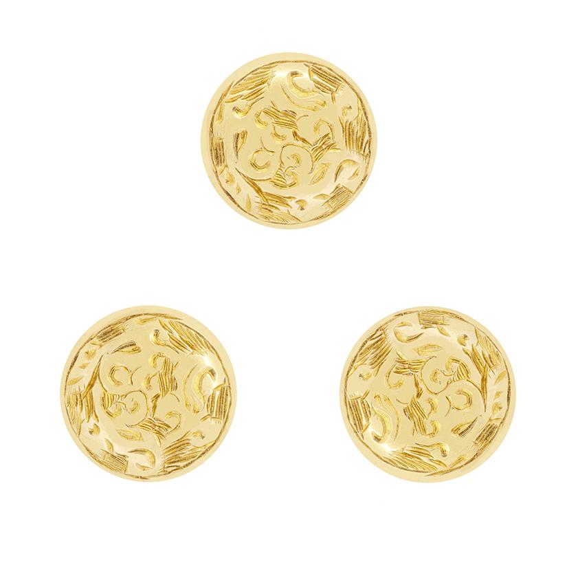 Vittoriano Set di gemelli e bottoni in oro 18ct vittoriano, 1880 ca. in vendita