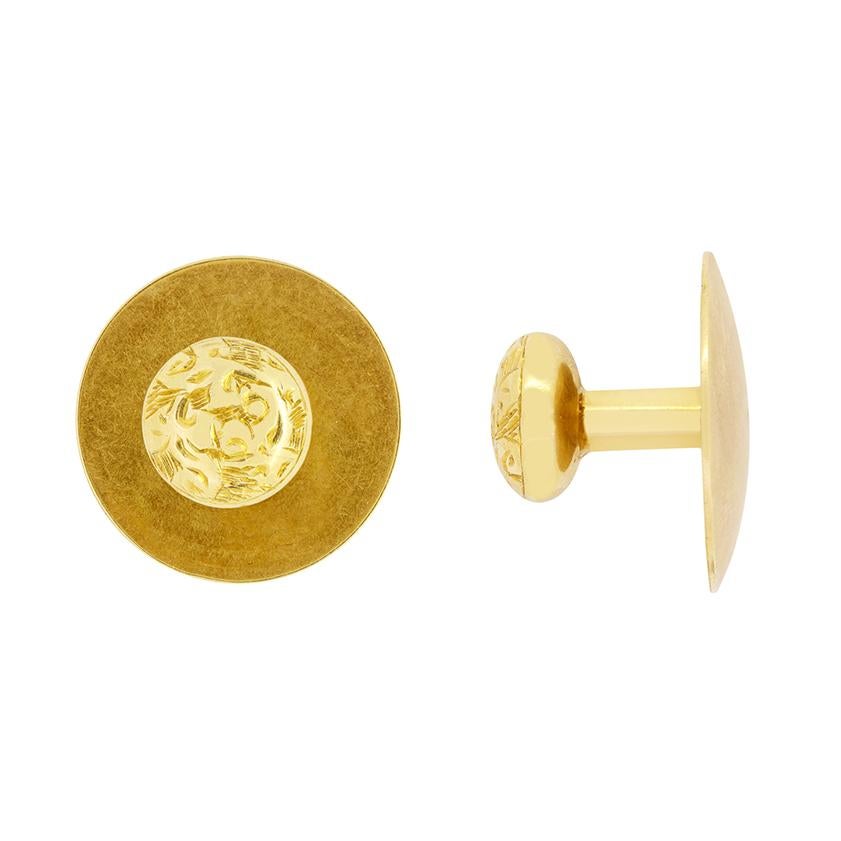 Set di gemelli e bottoni in oro 18ct vittoriano, 1880 ca. In condizioni buone in vendita a London, GB