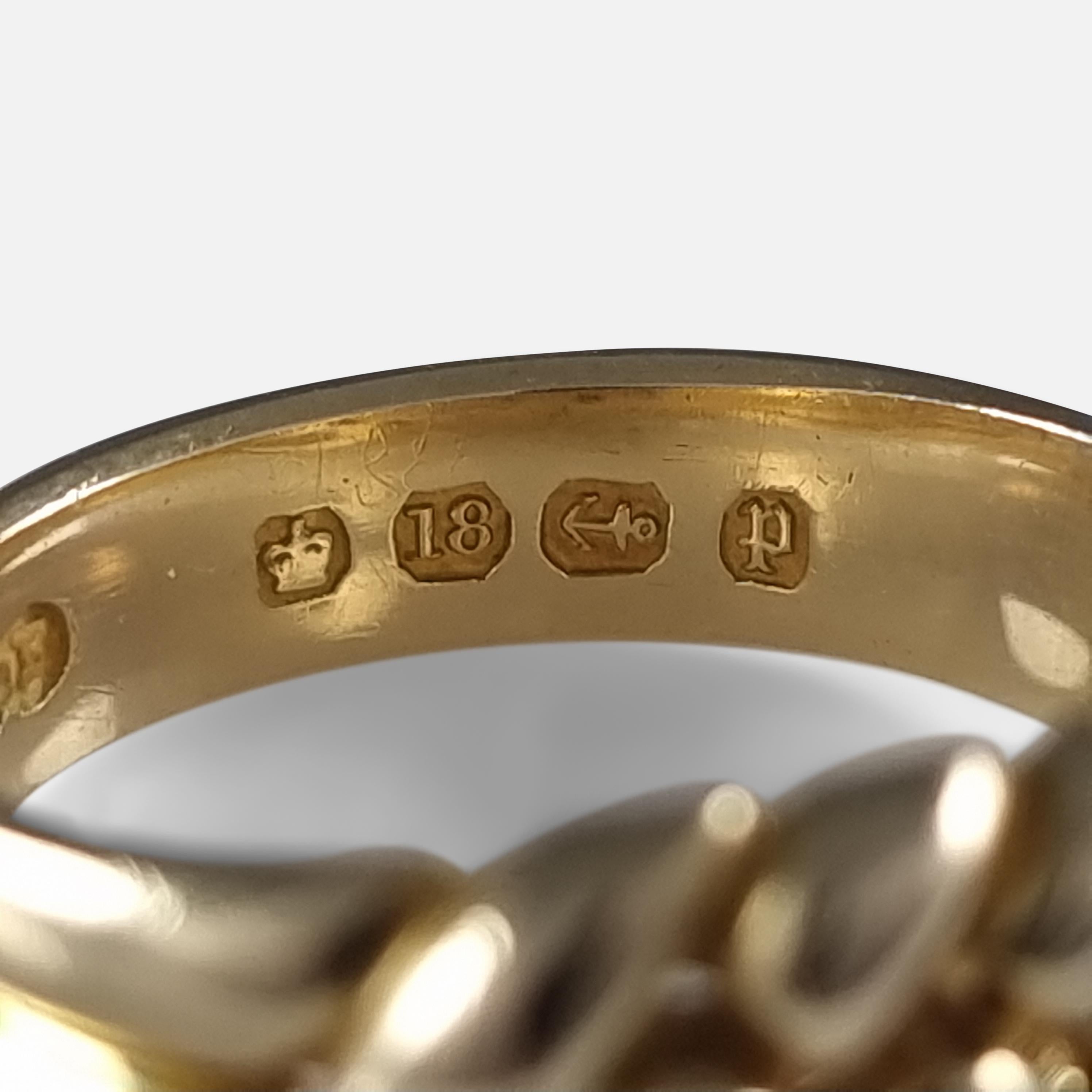 Viktorianischer Keeper-Ring aus 18 Karat Gold, 1889 im Angebot 6