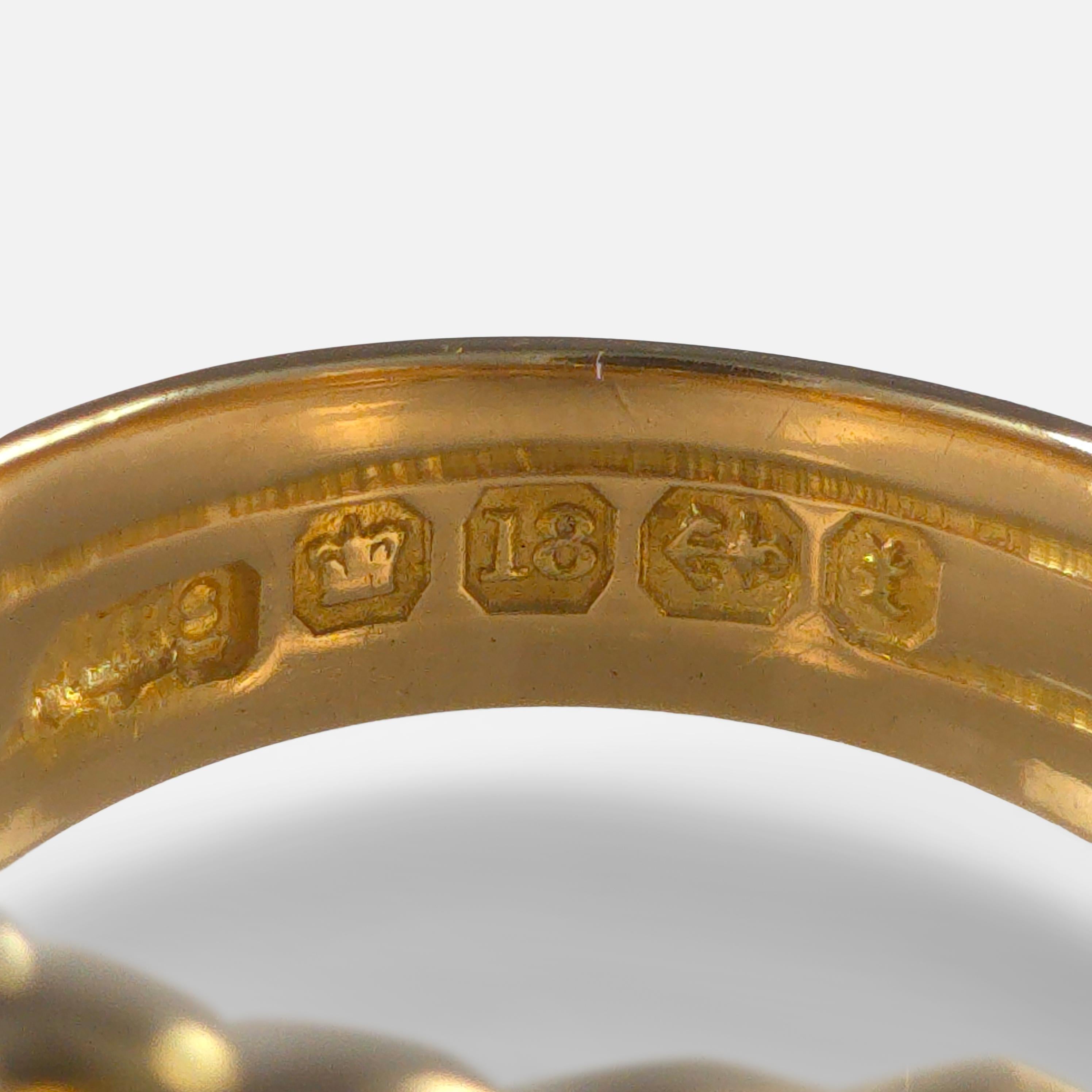 Victorian 18ct Gold Keeper Ring, 1893 5