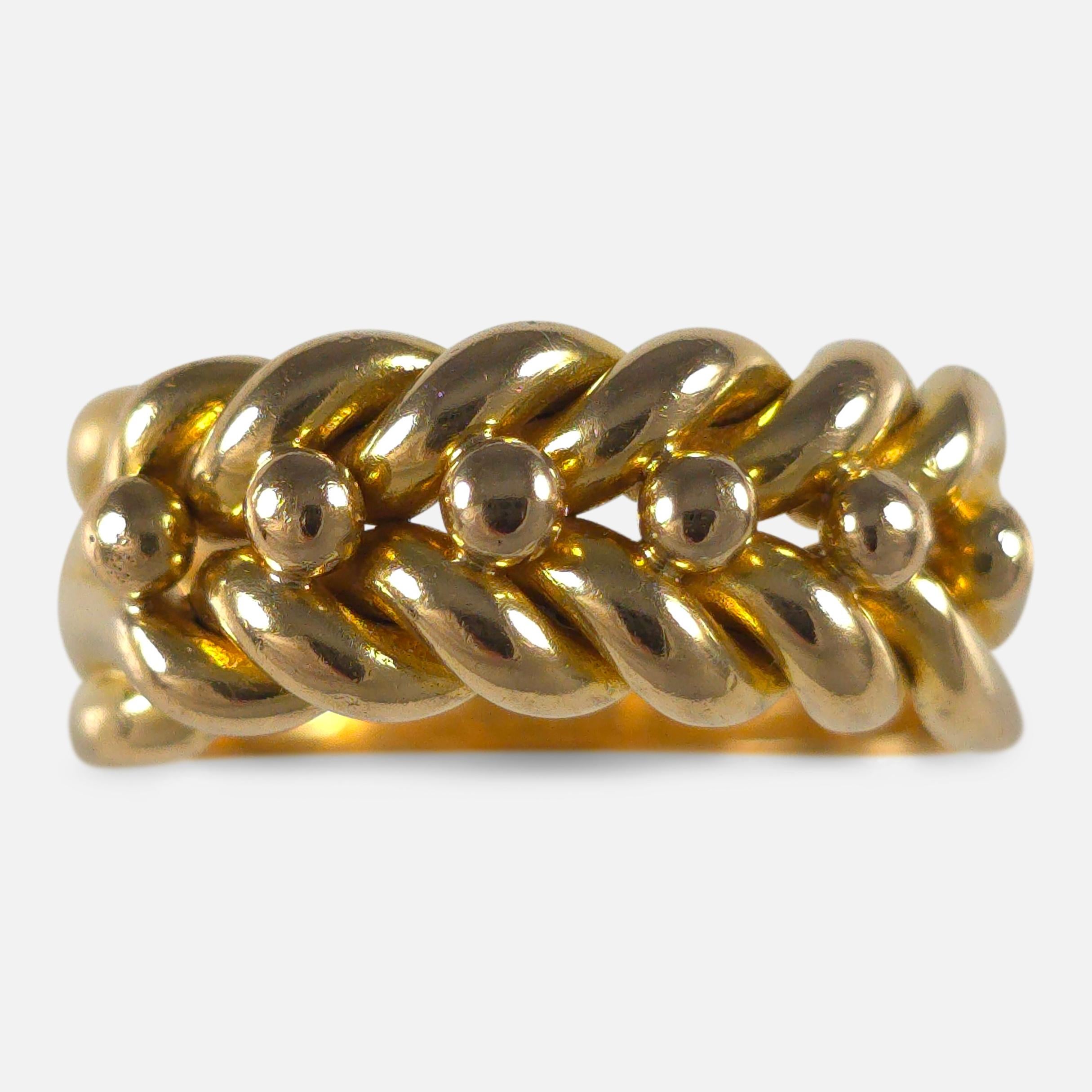 Victorian 18ct Gold Keeper Ring, 1893 6