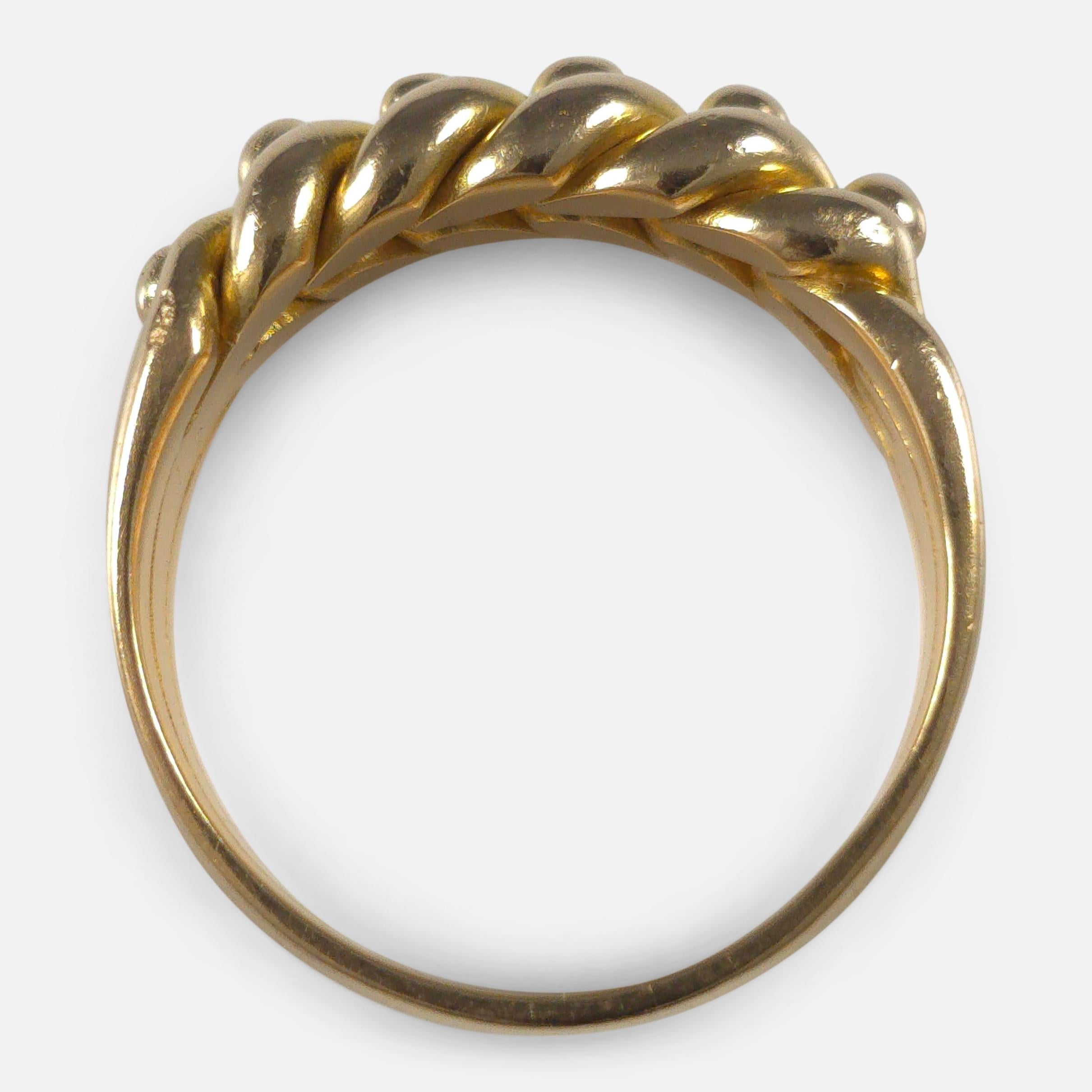 Victorian 18ct Gold Keeper Ring, 1893 1